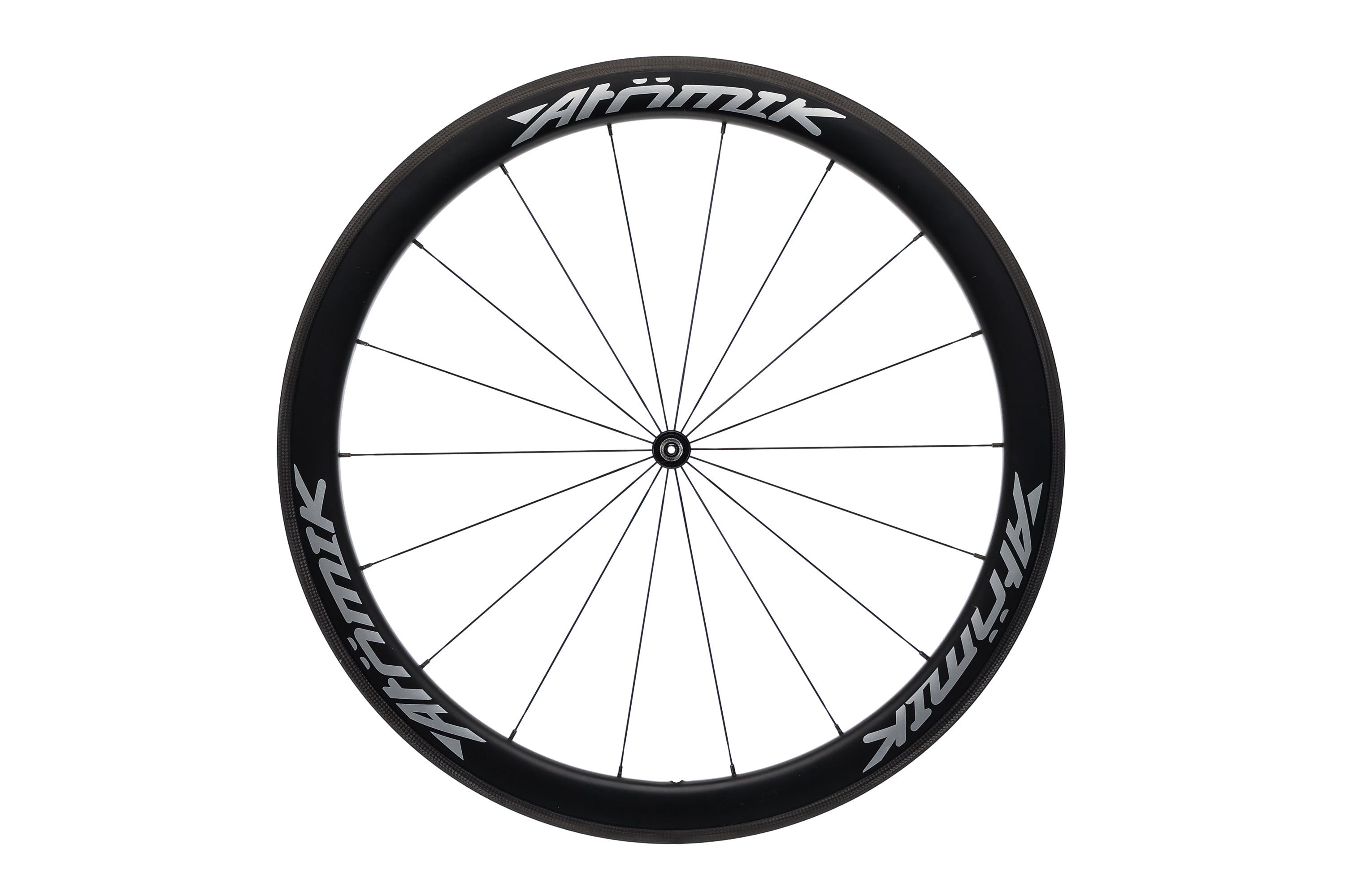 Atömik 50C Carbon Tubeless 700c Road Bike Front Wheel - Lightweight Aero Racing Wheel for Road Cycling & Triathlon Training