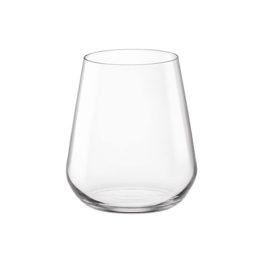 Bormioli Rocco 14.75 Oz. InAlto Uno Water Glass Set of 12 - Premium Italian Crystal Clear Drinking Glasses for Water, Juice & Beverages - Perfect for Restaurants, Bars, Weddings & Home Entertaining