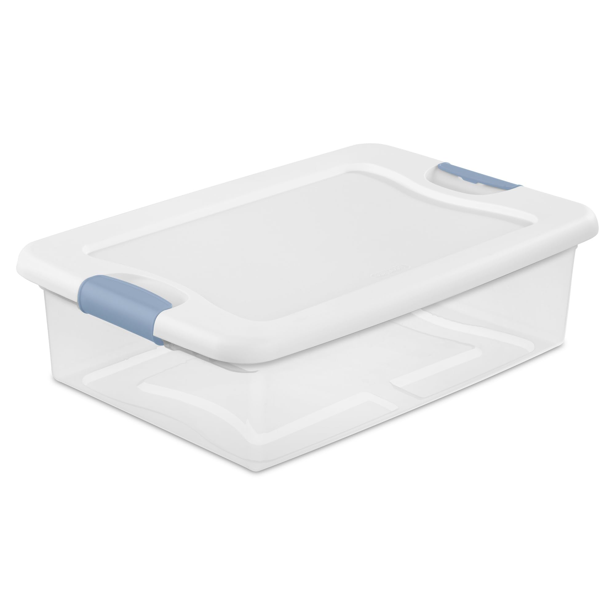 Sterilite 24-Pack 32 Quart Clear Plastic Stackable Storage Bins with Latching Lids - Perfect for Home Organization, Garage Storage & Toy Clutter Control