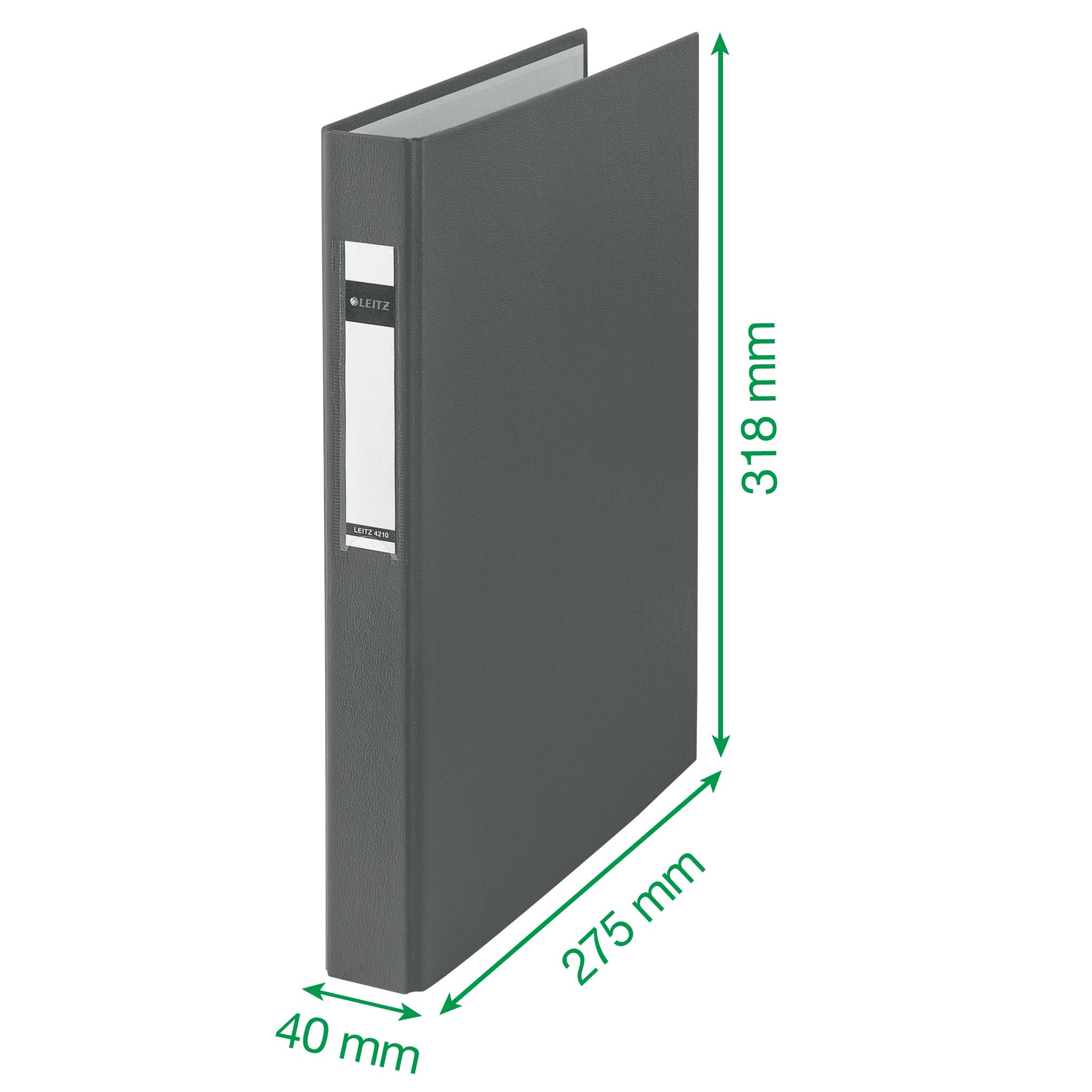 Leitz A4 25mm Red Ring Binder - Durable 2-Ring File Folder for Office, School & Home Organization - Perfect for Documents, Reports & Paperwork