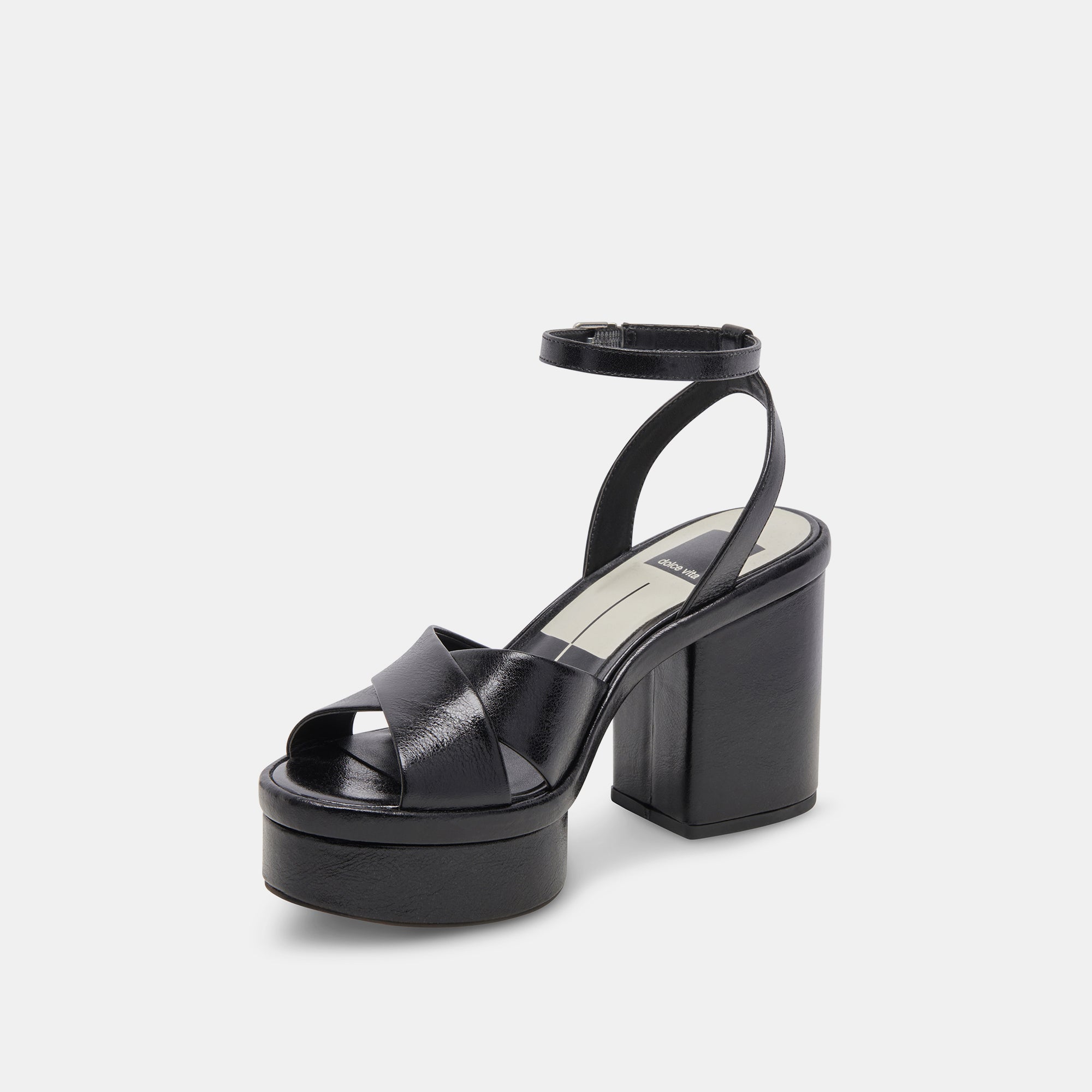 LAISHA Women's High Heels - Midnight Crinkle Patent Leather Pumps for Evening Parties, Weddings & Formal Events