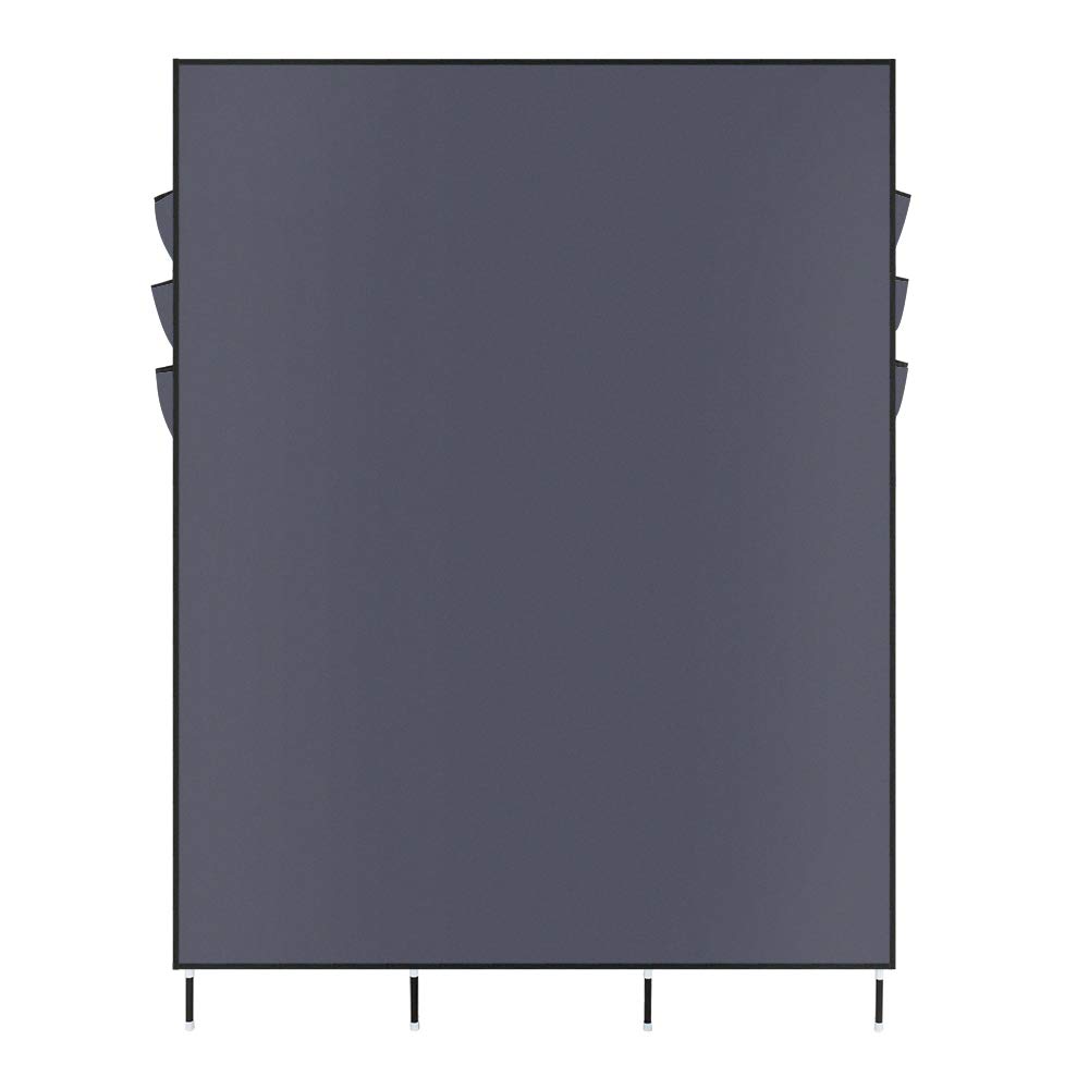 69 Inch Portable Clothes Closet Wardrobe Storage Organizer with Non-Woven Fabric - Quick Assembly, Heavy Duty & Durable for Closet Organization (Gray) - Perfect for Bedroom, Dorm, Apartment & Small Spaces