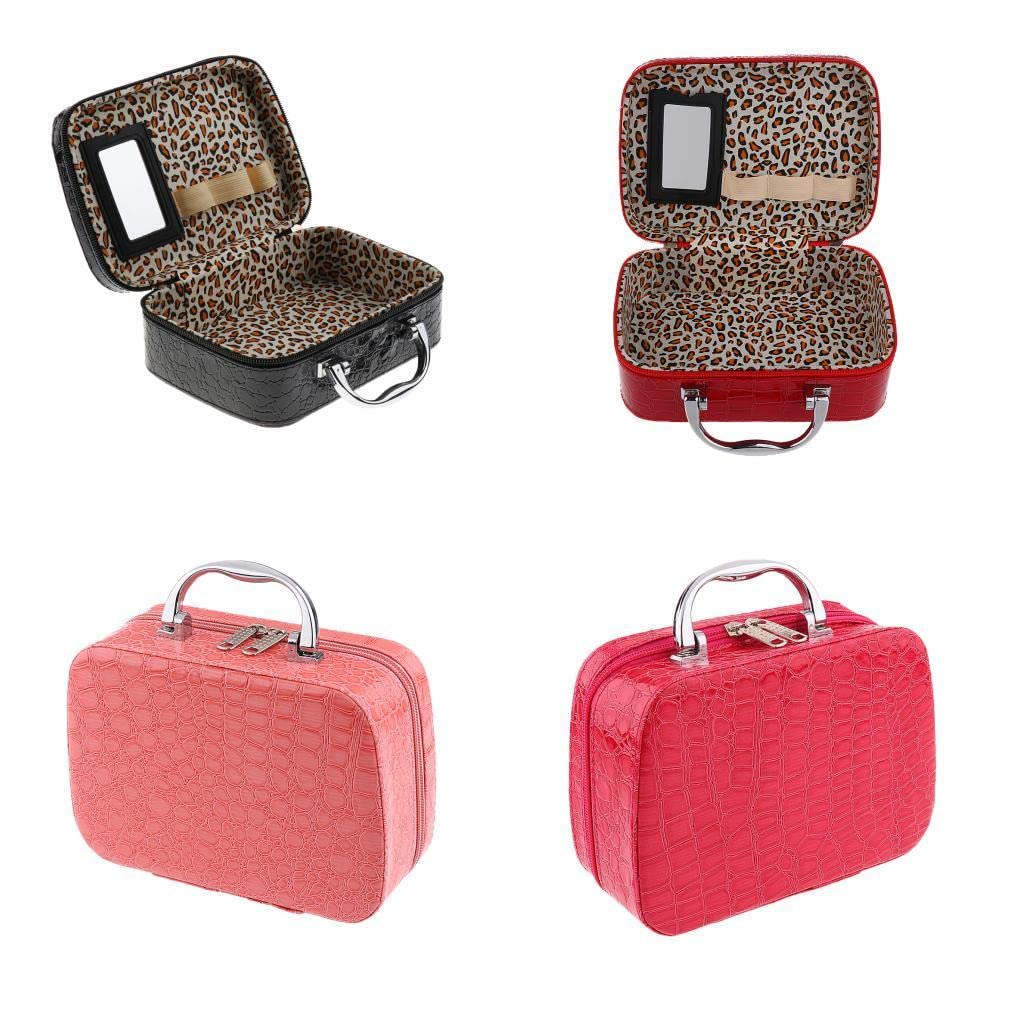 Trendy Retail® PU Travel Cosmetic Bag - Waterproof Makeup Case & Toiletry Organizer Storage Pouch (Red) - Perfect for Travel, Gym, and Daily Essentials Organization