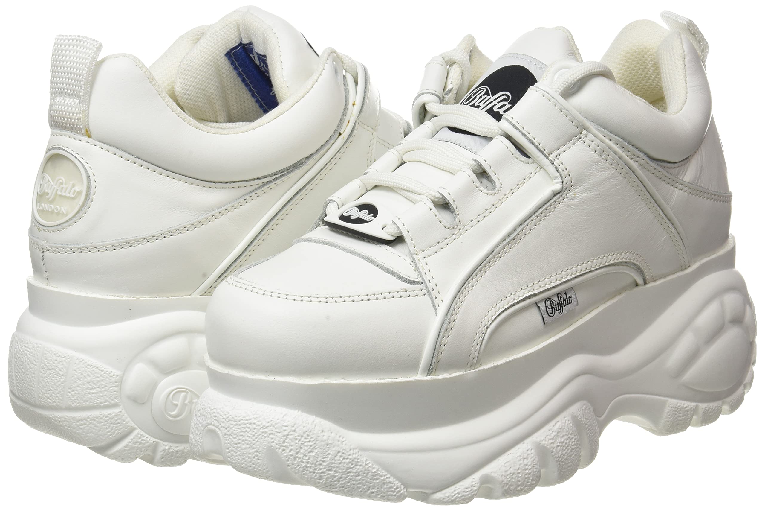 Buffalo London 1339-14 2.0 V Women's Platform Sneakers in White - Size 6 US | Comfortable & Stylish Casual Shoes for Everyday Wear, Walking & Fashion Outfits