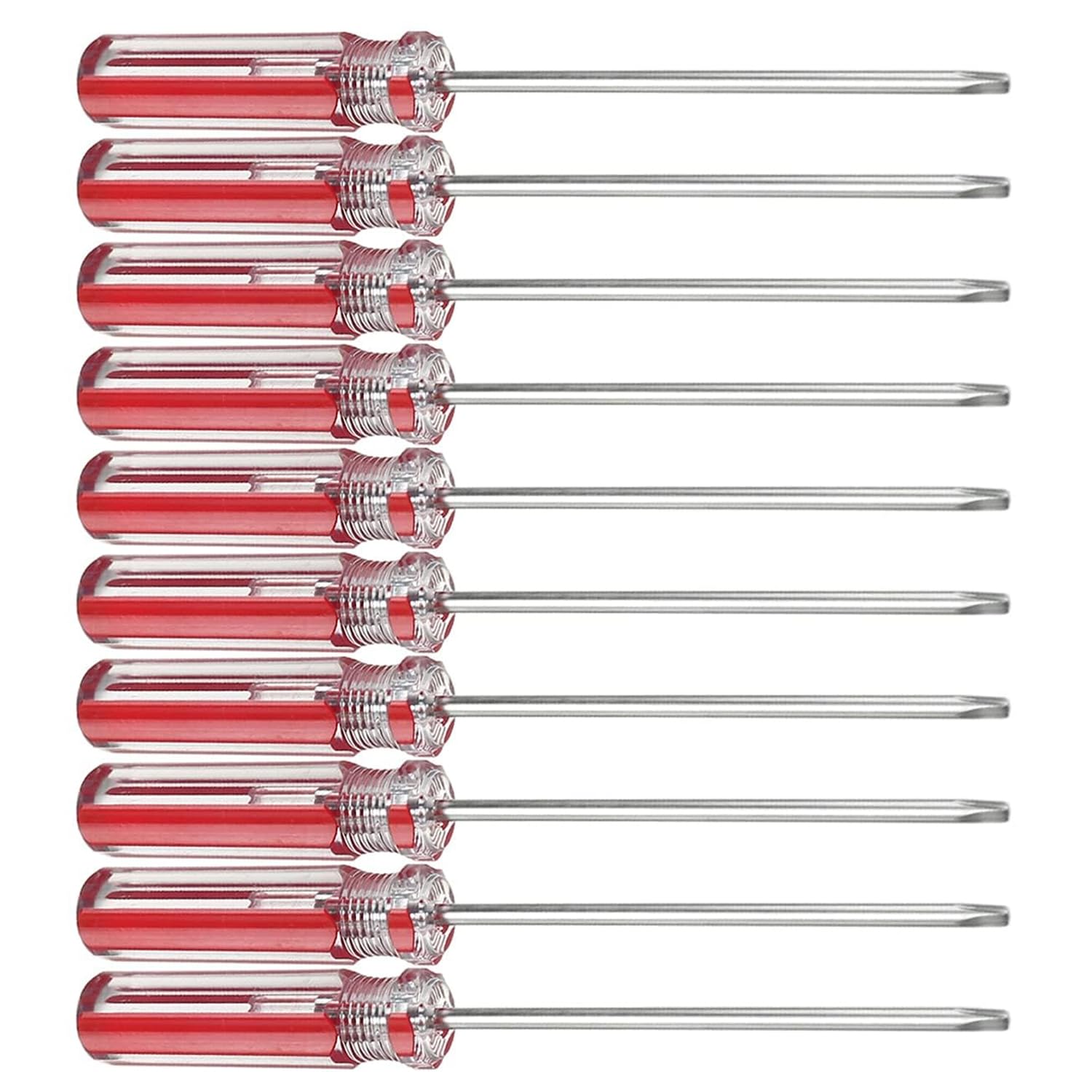 Utoolmart 10-Piece Magnetic Triangle Screwdriver Set - 2.3mm Triangle Head, 75mm 45# Steel Shaft with 55mm Ergonomic Plastic Handle - Perfect for Electronics Repair, Home Improvement & DIY Crafts