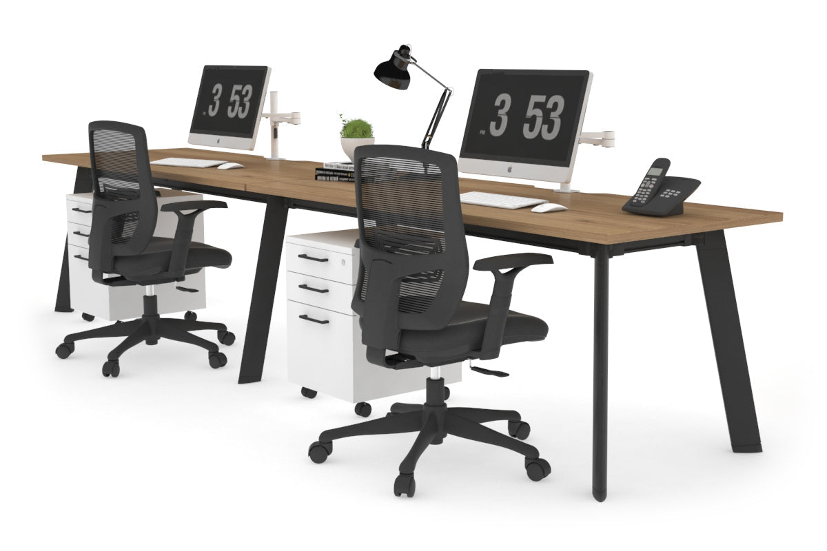 2 Person Office Workstation Desk with Cable Management - 1200L x 800W Switch Workstation for Shared Workspaces | Perfect for Home Office & Coworking Spaces