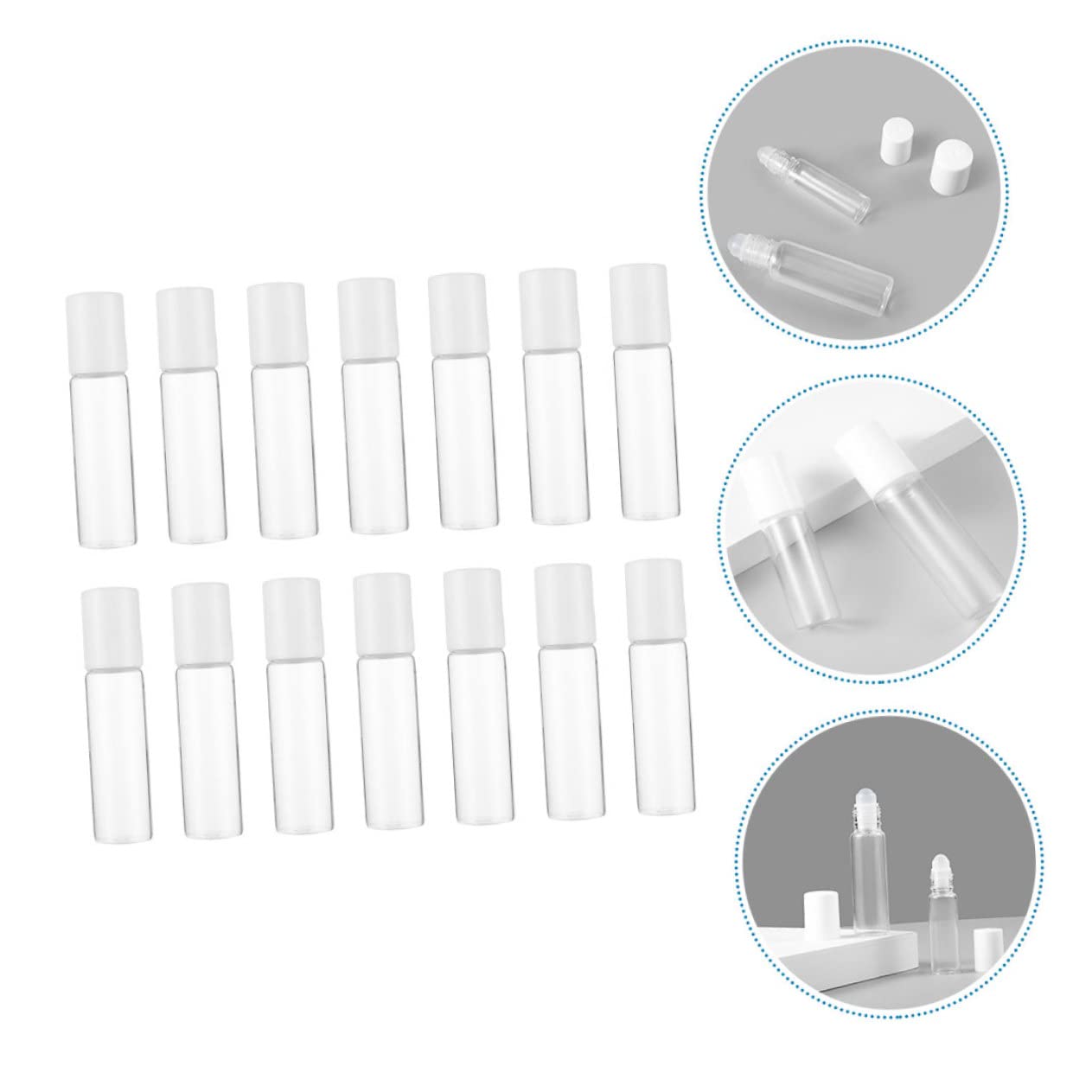 Beatifufu 10ml Glass Roller Bottles - Essential Oil Storage, Refillable Travel Bottles for Cosmetics & Aromatherapy | Perfect for DIY Skincare, Perfume Mixing & On-the-Go Use