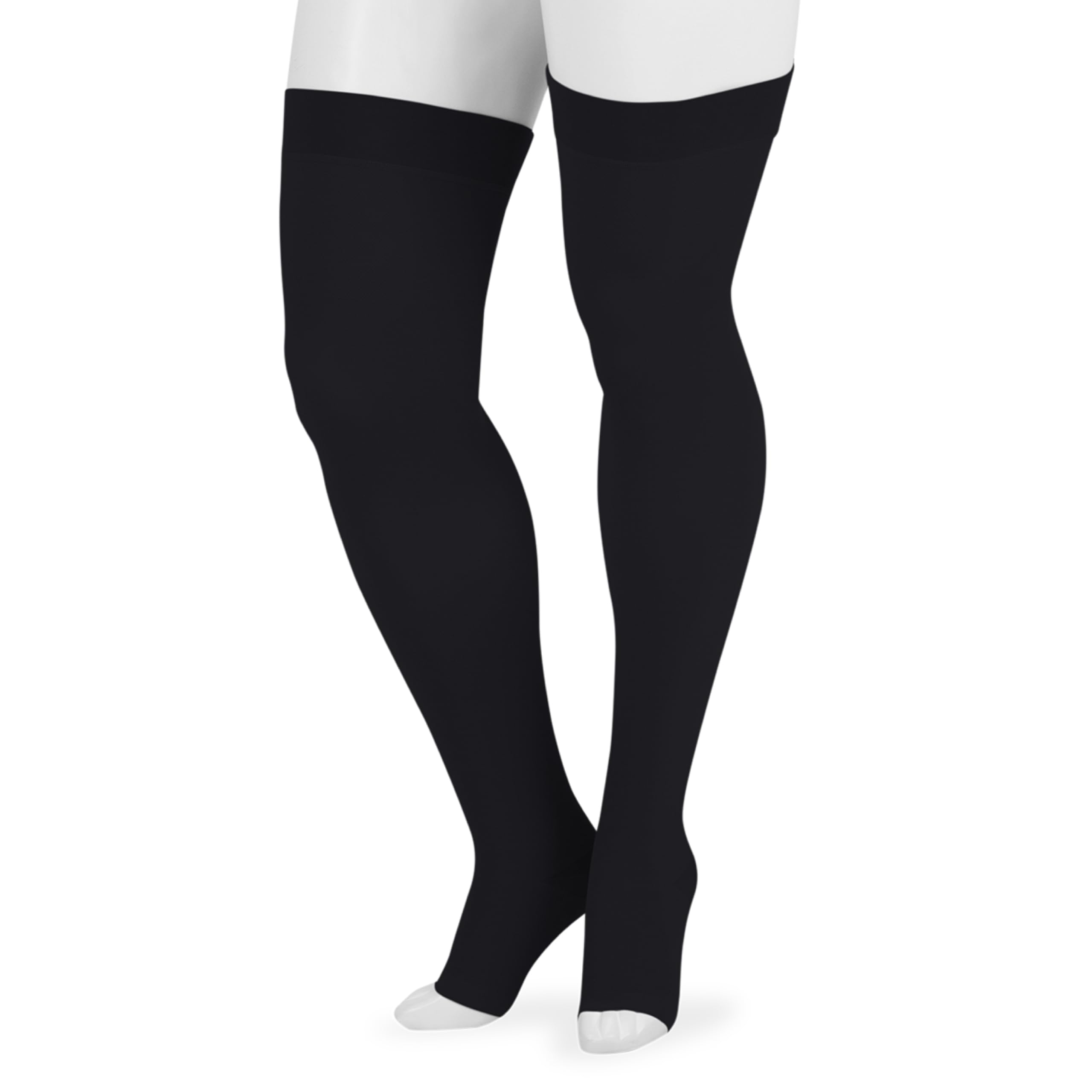 Juzo Soft 2002 Thigh-High 30-40mmHg Compression Stockings for Women - Open Toe Medical Support Stockings - Ideal for Lymphedema, Varicose Veins & Post-Surgery Recovery