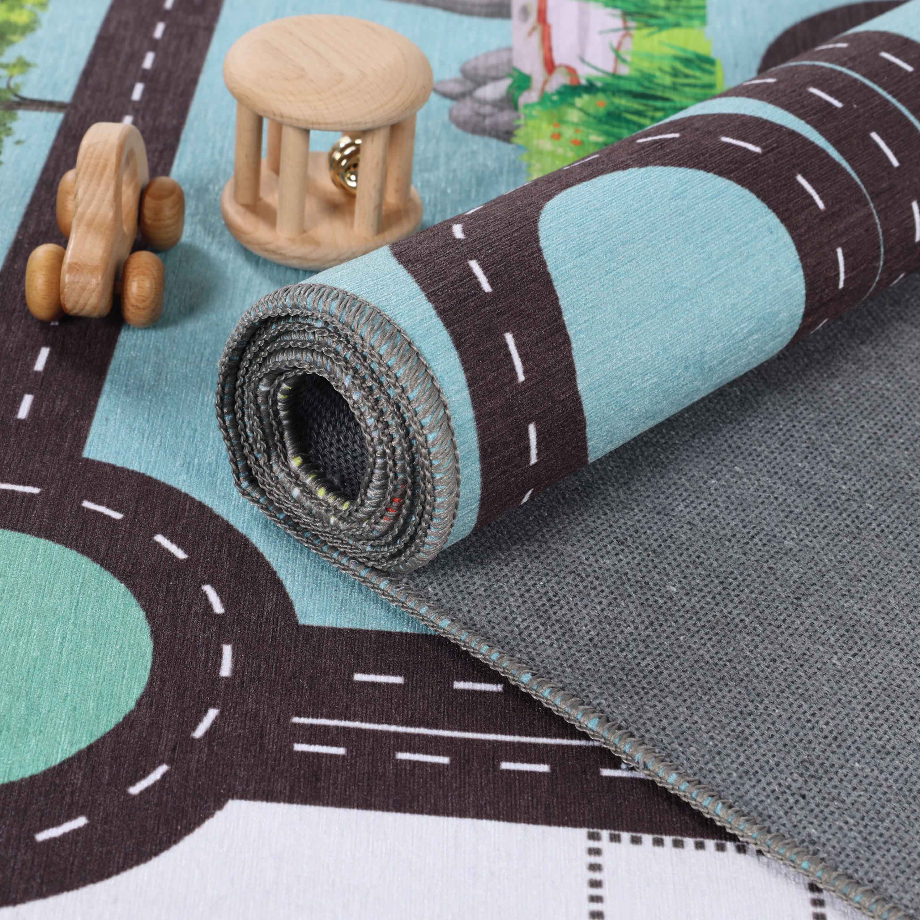 Non-Slip Kids Playroom Rug - Washable Nursery Carpet for Indoor Use | Safe Play Area Mat for Toddlers & Children | Perfect for Daycare, Bedroom, and Playroom Flooring