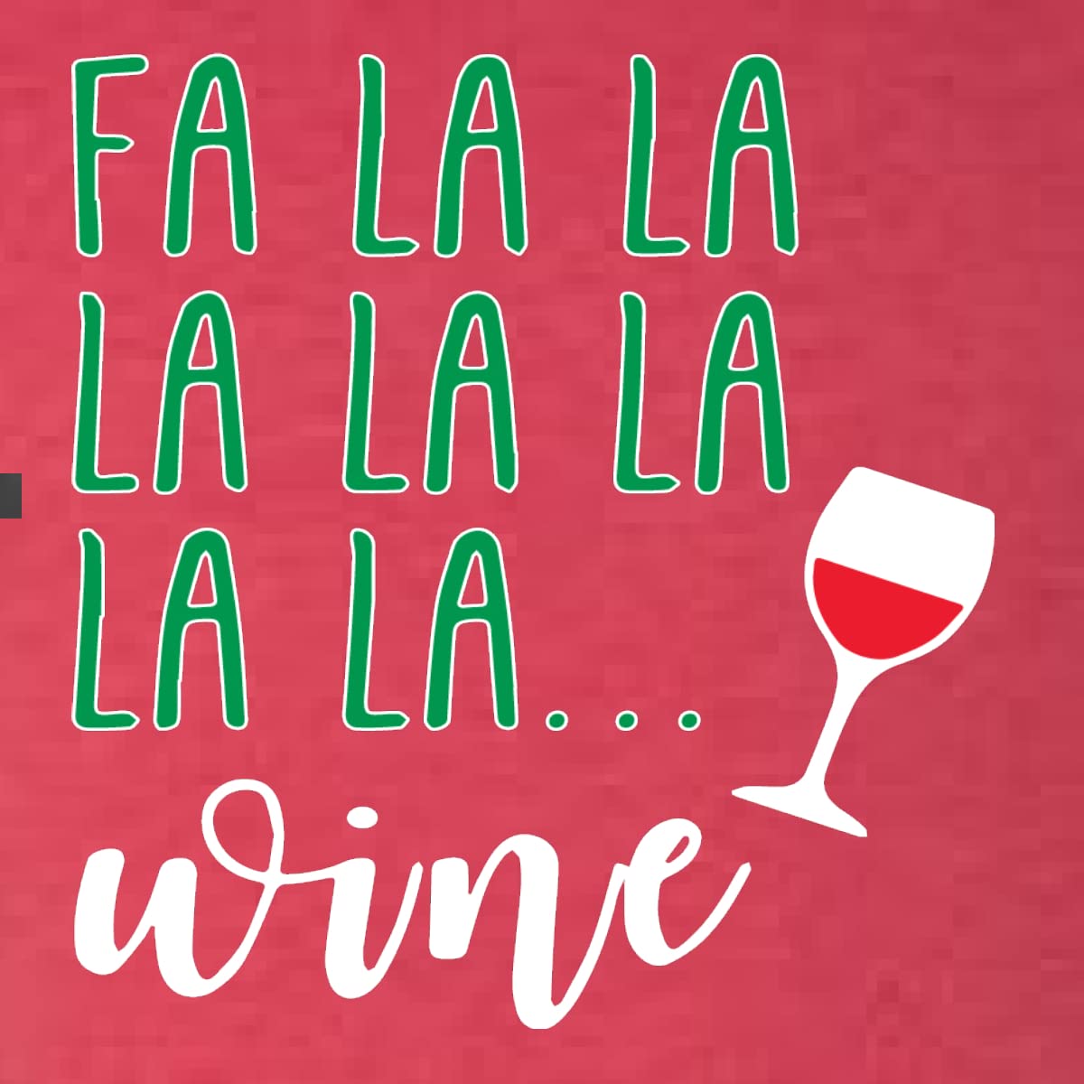 FA La La La Wine Christmas Spirit Tri-Blend Racerback Tank Top - Festive Holiday Party Outfit & Casual Wear