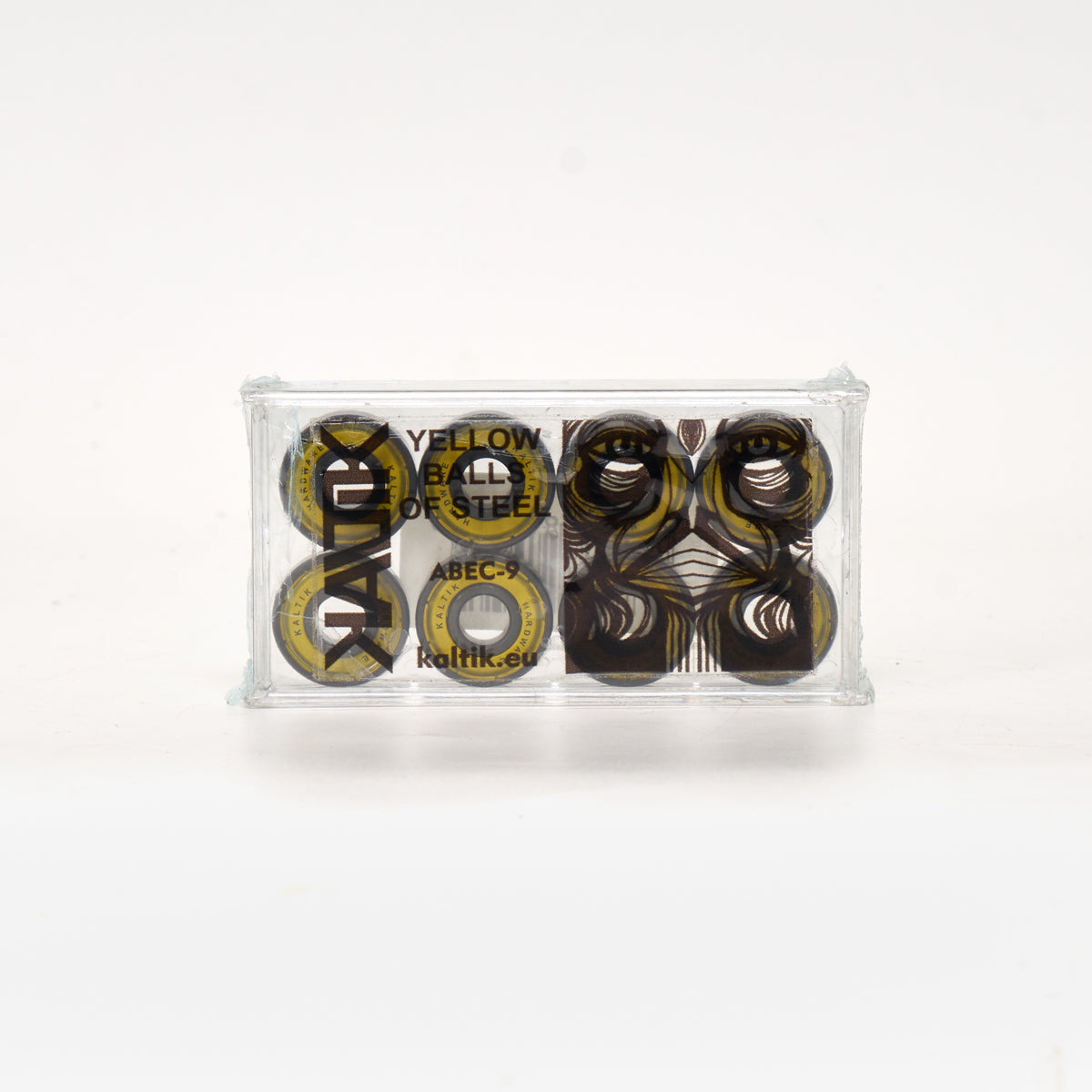Kaltik Yellow Balls of Steel ABEC 9 Bearings - High Speed Precision Skateboard Bearings for Longboard, Scooter & Roller Skating