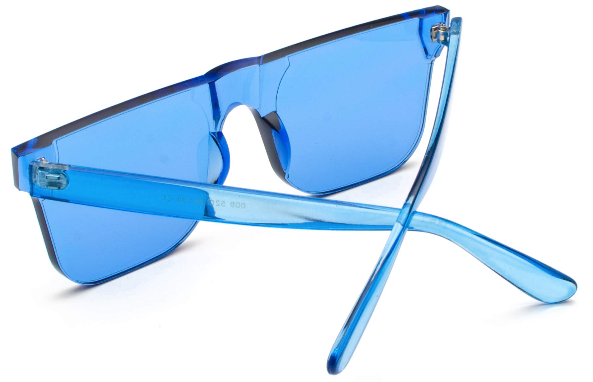 Kyiduo One Piece Rimless Tinted Sunglasses - Transparent Candy Color Fashion Eyewear for Women & Men | Perfect for Beach, Driving, and Outdoor Activities