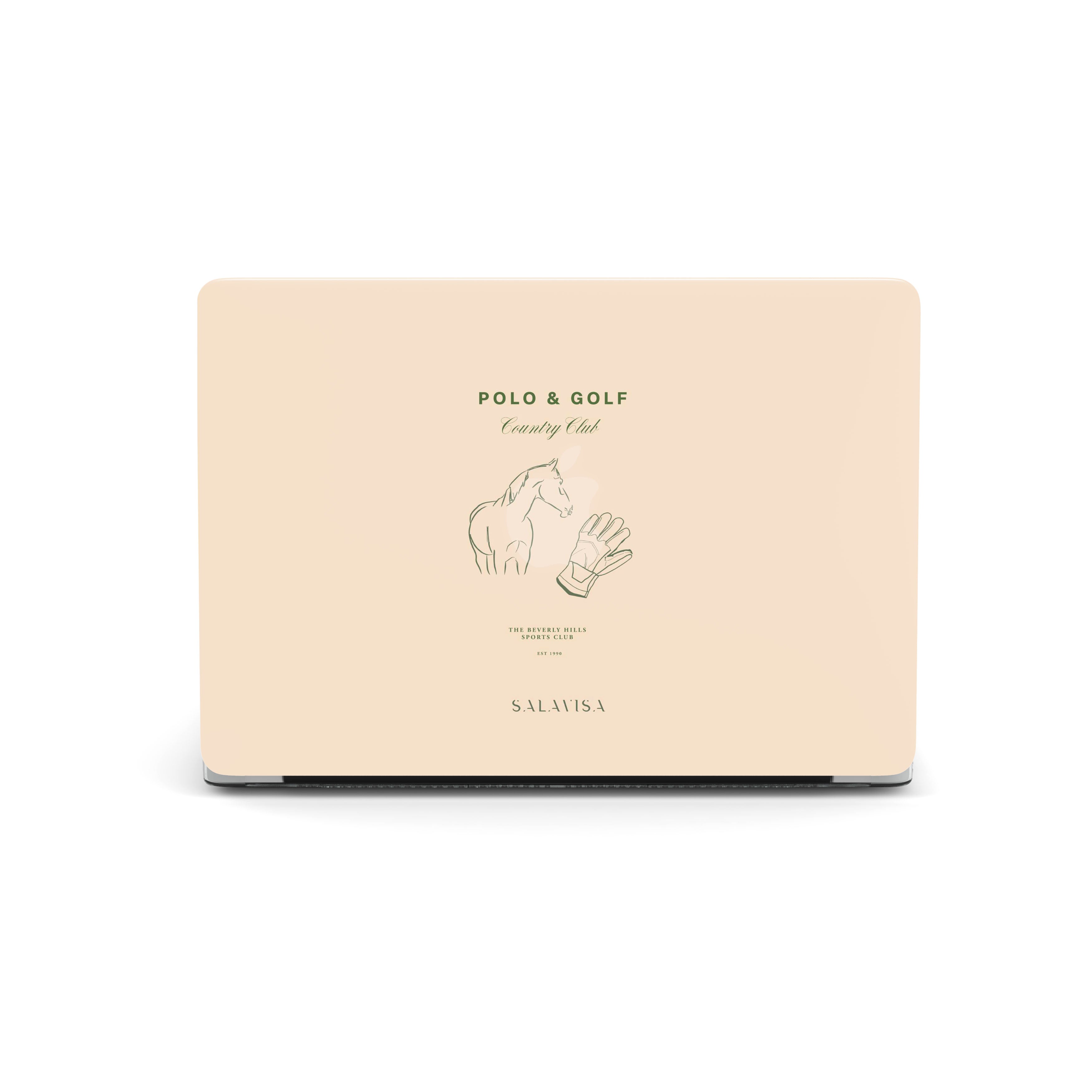 Premium Beige Country Club Laptop Case for MacBook Air/Pro - Stylish Protective Cover for Work, Travel & Everyday Use
