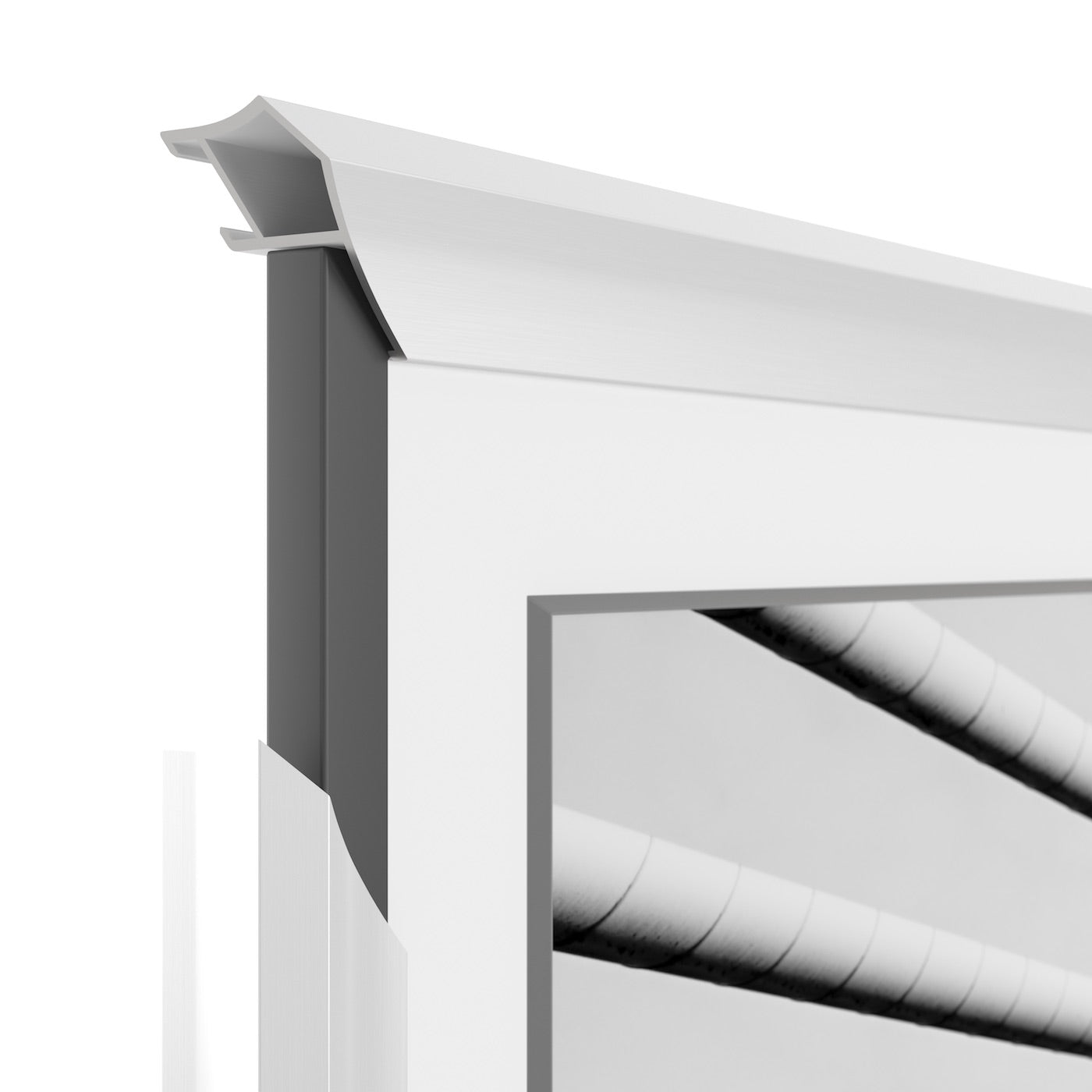 Samsung Frame TV Bezel - Pure White Alloy Prismatic Design for Modern Home Decor | Perfect for Living Room, Bedroom & Office Wall Mounting