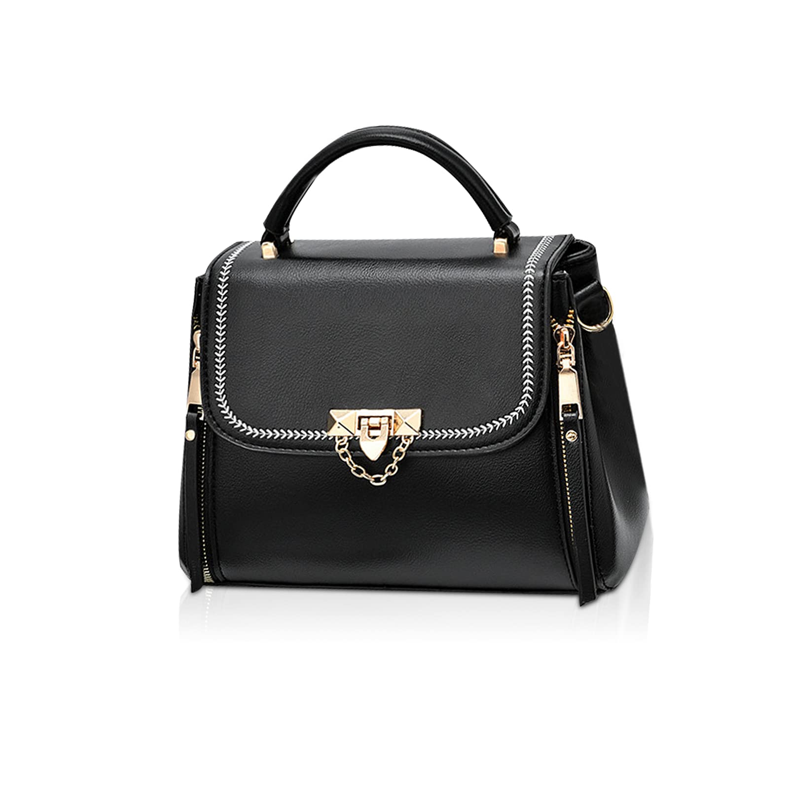 NICOLE & DORIS Women's Small Crossbody Bag - PU Leather Shoulder Purse with Top Handle - Fashionable Handbag for Daily Use, Work, Travel & Shopping