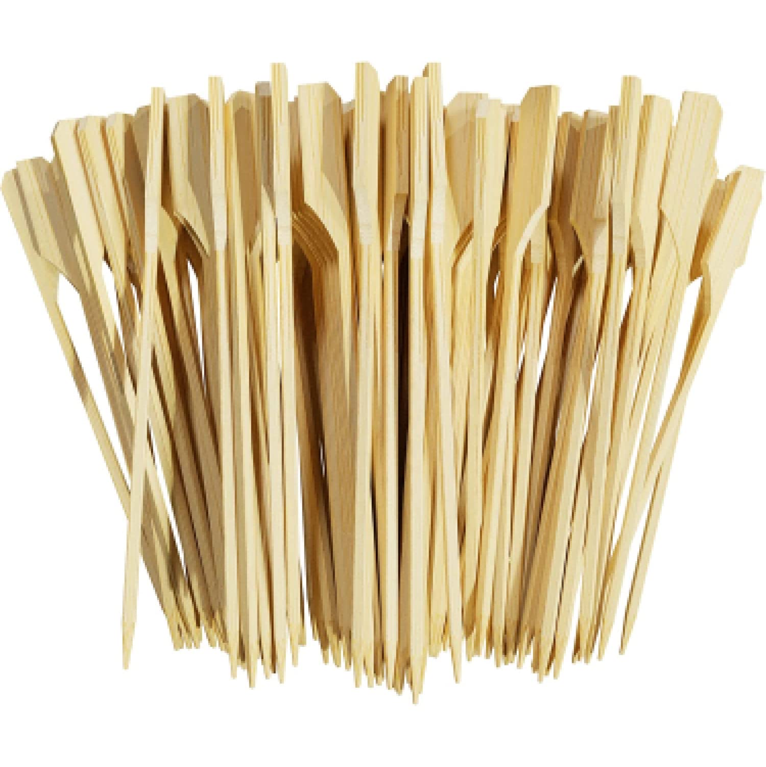 Noa Store Bamboo Skewers - 4 Inch Wooden Skewers for Appetizers, Fruit Kabobs, Cocktails & BBQ - 200 Count Mini Kabob Sticks & Toothpicks - Perfect for Party Platters, Charcuterie Boards & Grilling Snacks