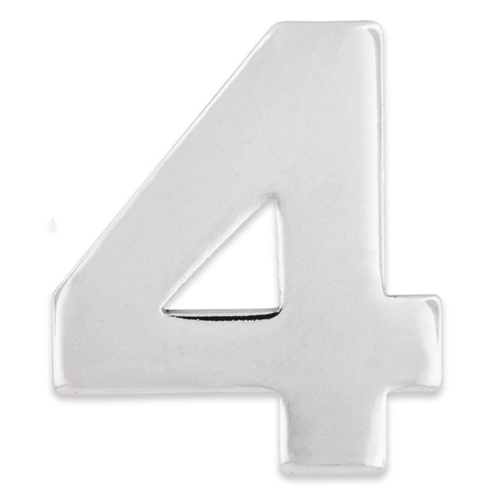 PinMart Number 4 Lapel Pin - Elegant Anniversary & Birthday Jewelry Gift for Men & Women - Perfect for Celebrations, Parties & Special Occasions
