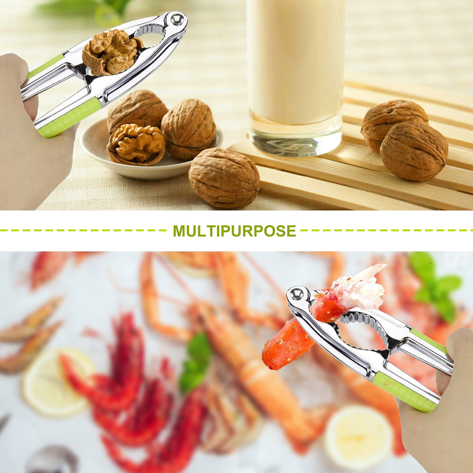5-Piece Crab & Lobster Cracker Set - Green Kitchen Tools for Seafood Lovers