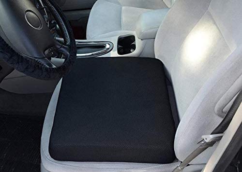 **Portable Memory Foam Seat Cushion for Office & Home - Non-Slip Bottom, Washable Cover, Ergonomic Coccyx Support - Perfect for Office Chairs, Car Seats, Wheelchairs & Travel (Black)**