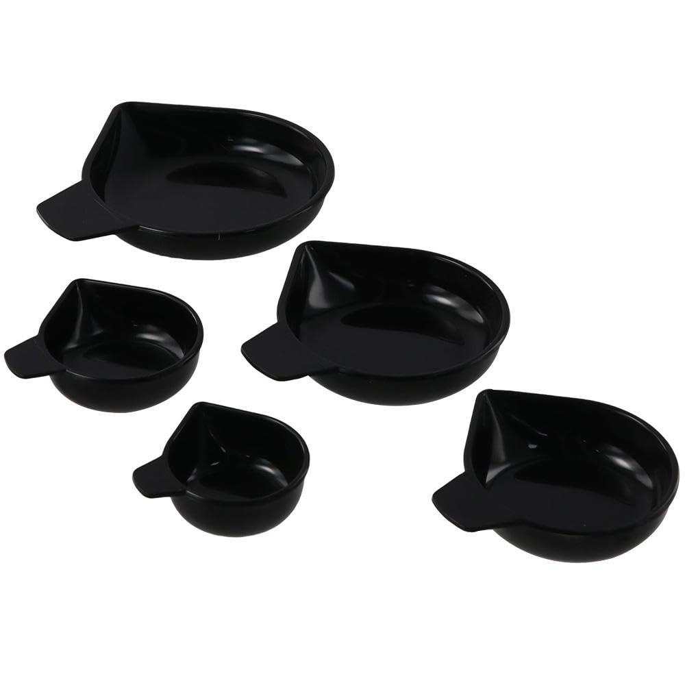 5-Piece Plastic Weighing Pans Set - 5 Different Sizes for Precise Measurement | Laboratory Equipment for Powders, Liquids, Gems & Chemicals | Ideal for Science Labs, Jewelry Making & DIY Projects