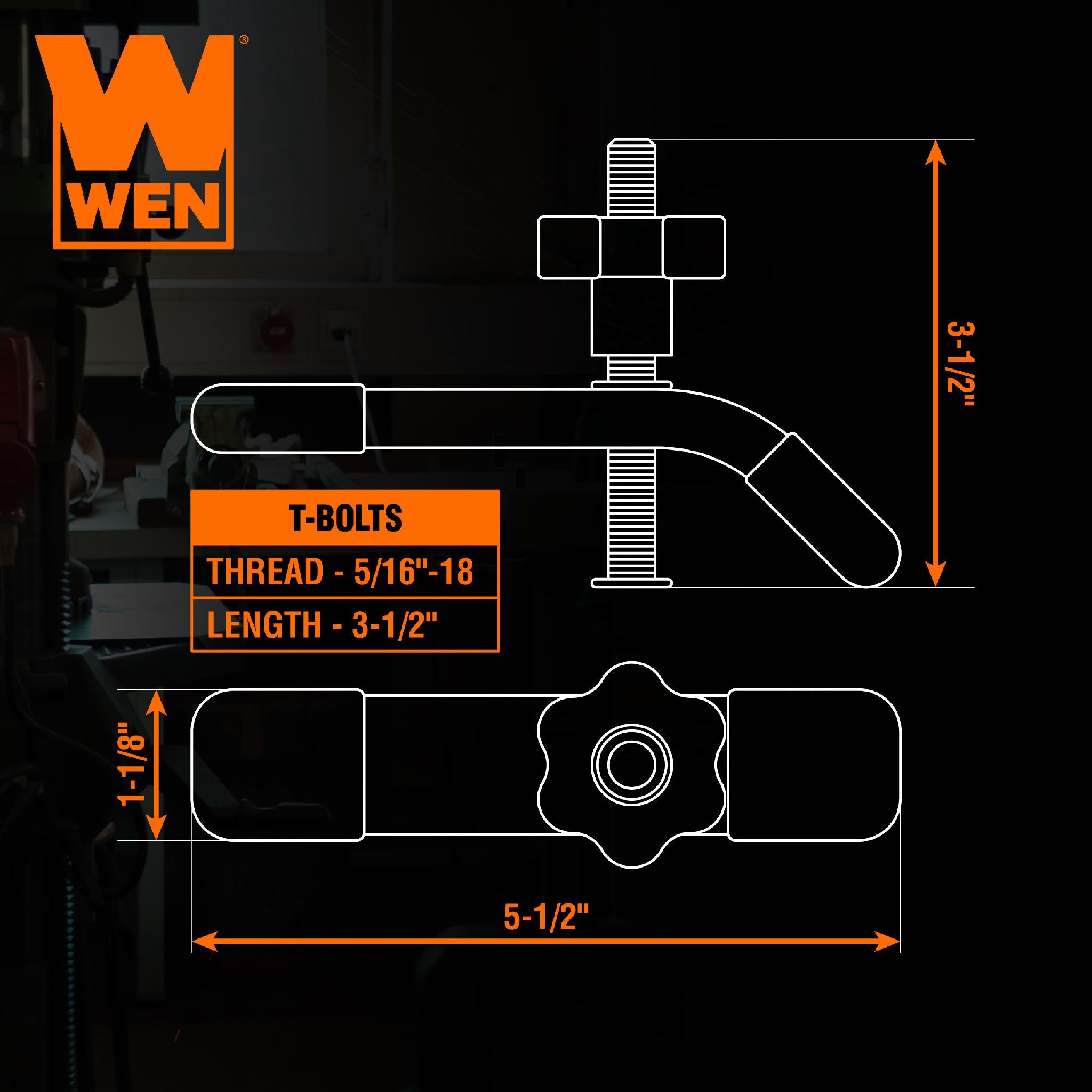 WEN WAT241 24-Inch Universal T-Track and Hold Down Clamps Kit for Woodworking - Perfect for Router Tables, Workbenches, and DIY Wood Projects