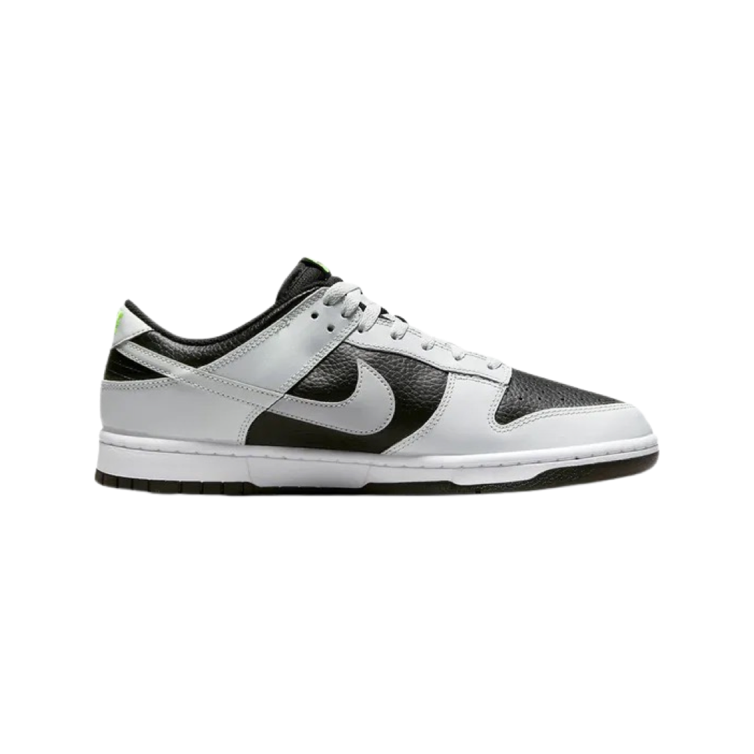 Nike Dunk Low Sneakers - Black, Photon Dust, Volt & White Colorway | Men's & Women's Casual Shoes for Streetwear & Everyday Wear