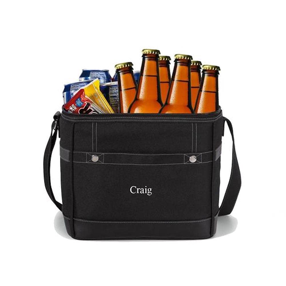 Custom Monogrammed Cooler Tote - 12-Pack Personalized Cooler Bags for Picnics & Beach