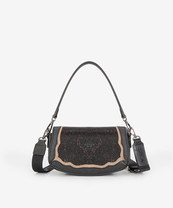 Montana West Genuine Hair On Cowhide Leather Shoulder Bag for Women - Stylish Western Crossbody Purse for Rodeo, Country Music Festivals & Outdoor Adventures