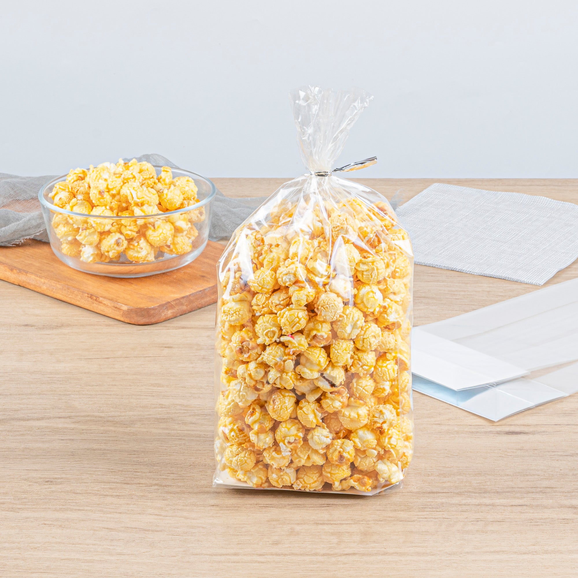 Clear Plastic Gusset Bags with Flat Bottom - 5