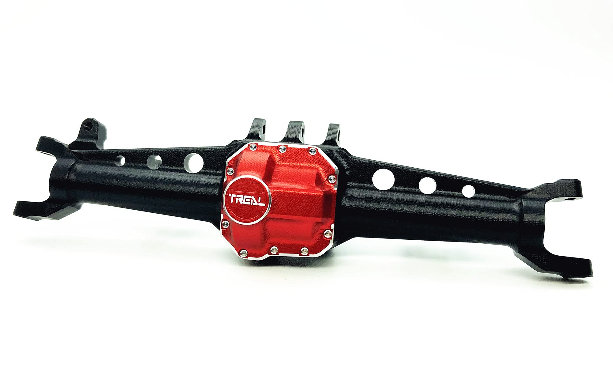 Treal SCX10 II Axles - High-Strength Aluminum 7075 Metal Front Axle for Axial SCX10 2 AR44 | One-Piece CNC Billet Machined | Off-Road RC Crawler Upgrade | Durable Black Finish for Enhanced Performance