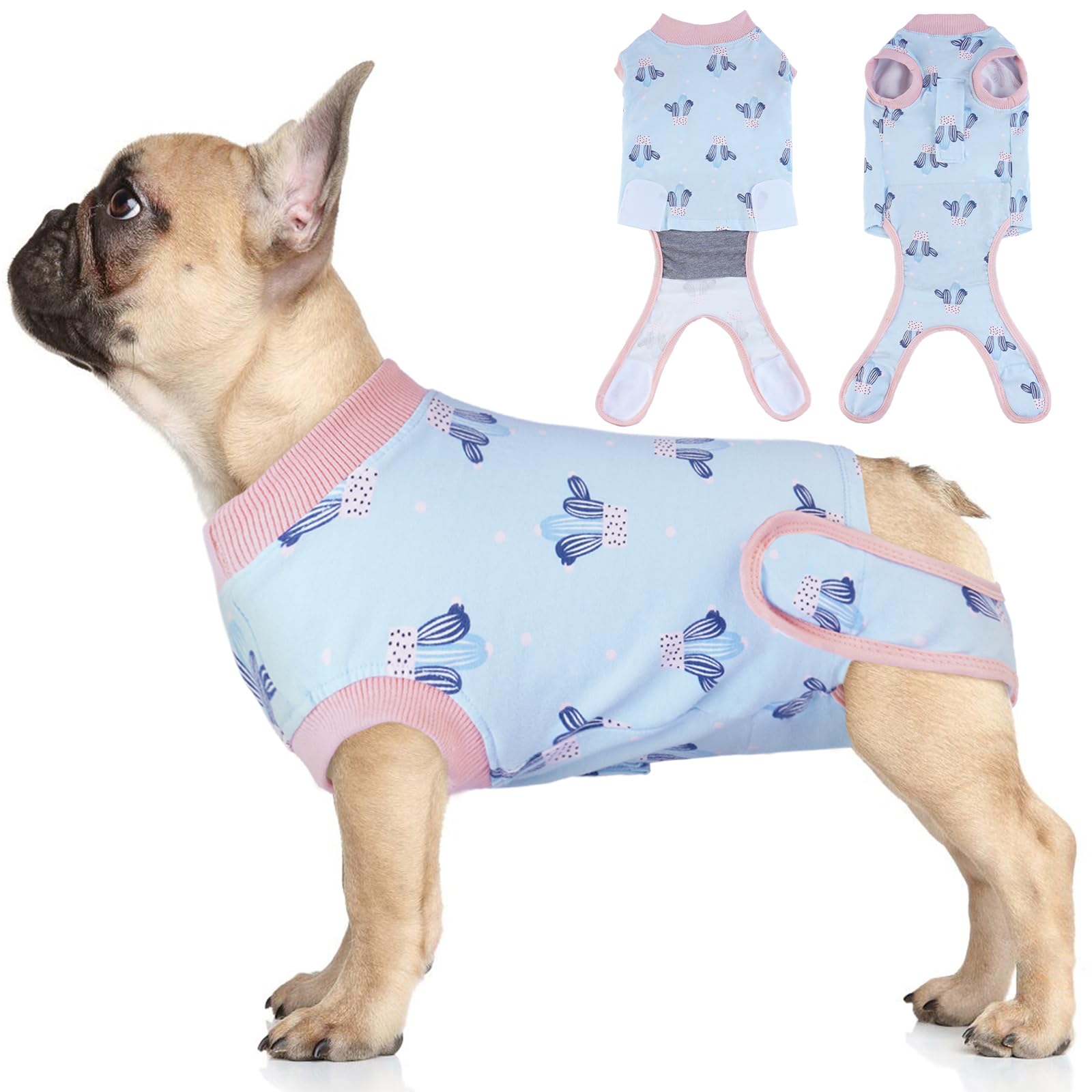 IDOMIK Post-Surgery Dog Recovery Suit - Breathable Pet Surgical Onesie for Dogs & Cats - Spay Neuter Wound Protection - Soft E-Collar Alternative for Licking Prevention - Perfect for Post-Op Care & Abdominal Healing