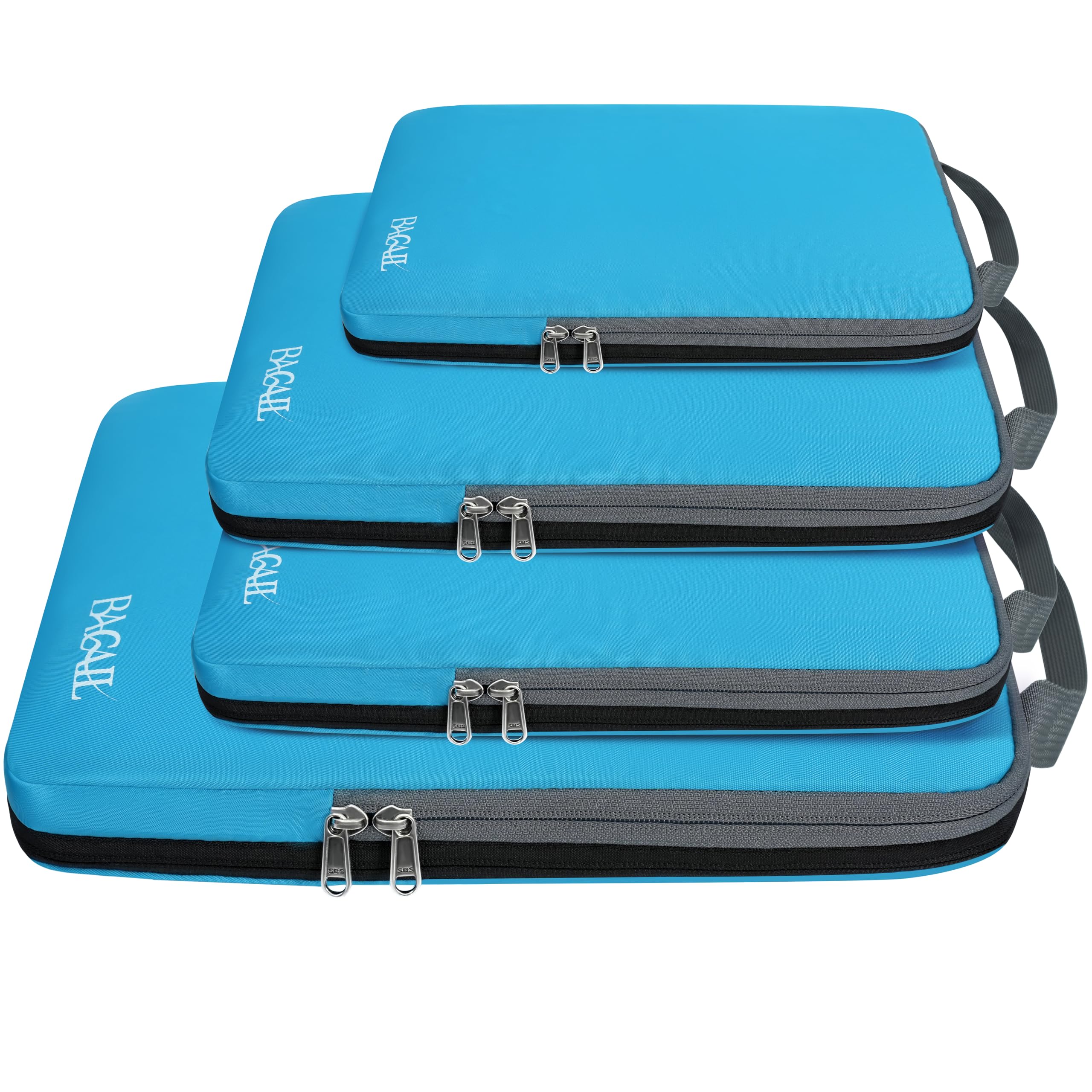 BAGAIL 4-Piece/6-Piece Compression Packing Cubes Set - Expandable Travel Organizers for Luggage & Suitcases - Perfect for Business Trips, Vacations & Weekend Getaways