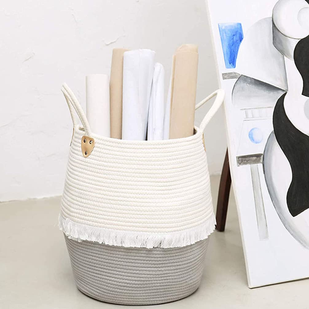 Cabilock Cotton Rope Storage Basket - Multi-Purpose Laundry Organizer, Toy Storage for Kids, Makeup & Clothing Organizer | Perfect for Nursery, Bathroom & Playroom Organization