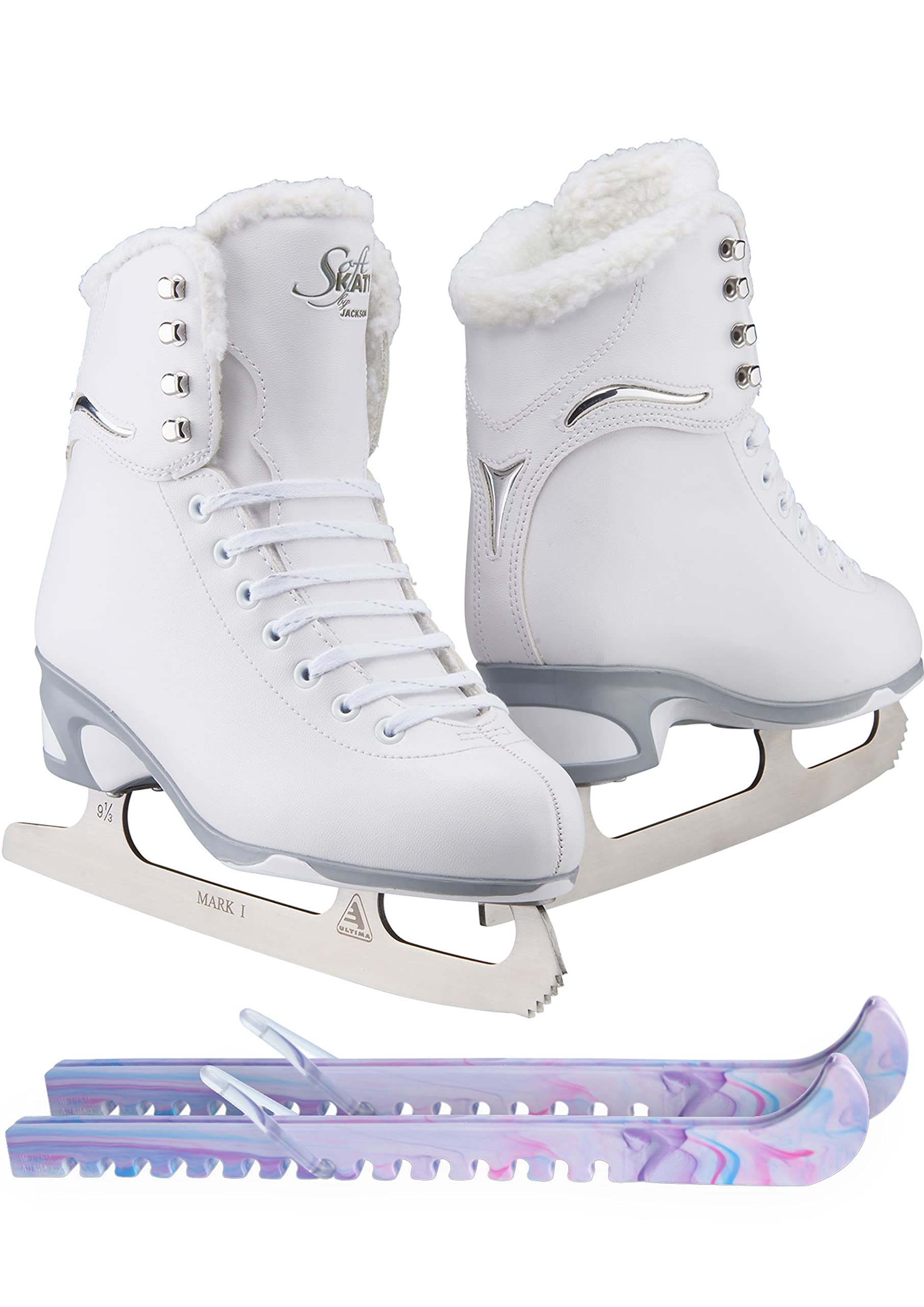 Jackson Ultima Finesse JS180/JS181/JS184 Women's & Girls' Figure Skating Ice Skates with Guardog Skate Guards - 2023 New Release | Perfect for Competitive Skating & Ice Rink Practice