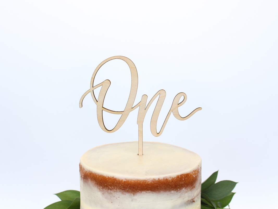 1st Birthday Cake Topper for Smash Cake - Adorable Customizable Cake Decorations for Baby's First Birthday Party, Baby Shower & Photo Shoot