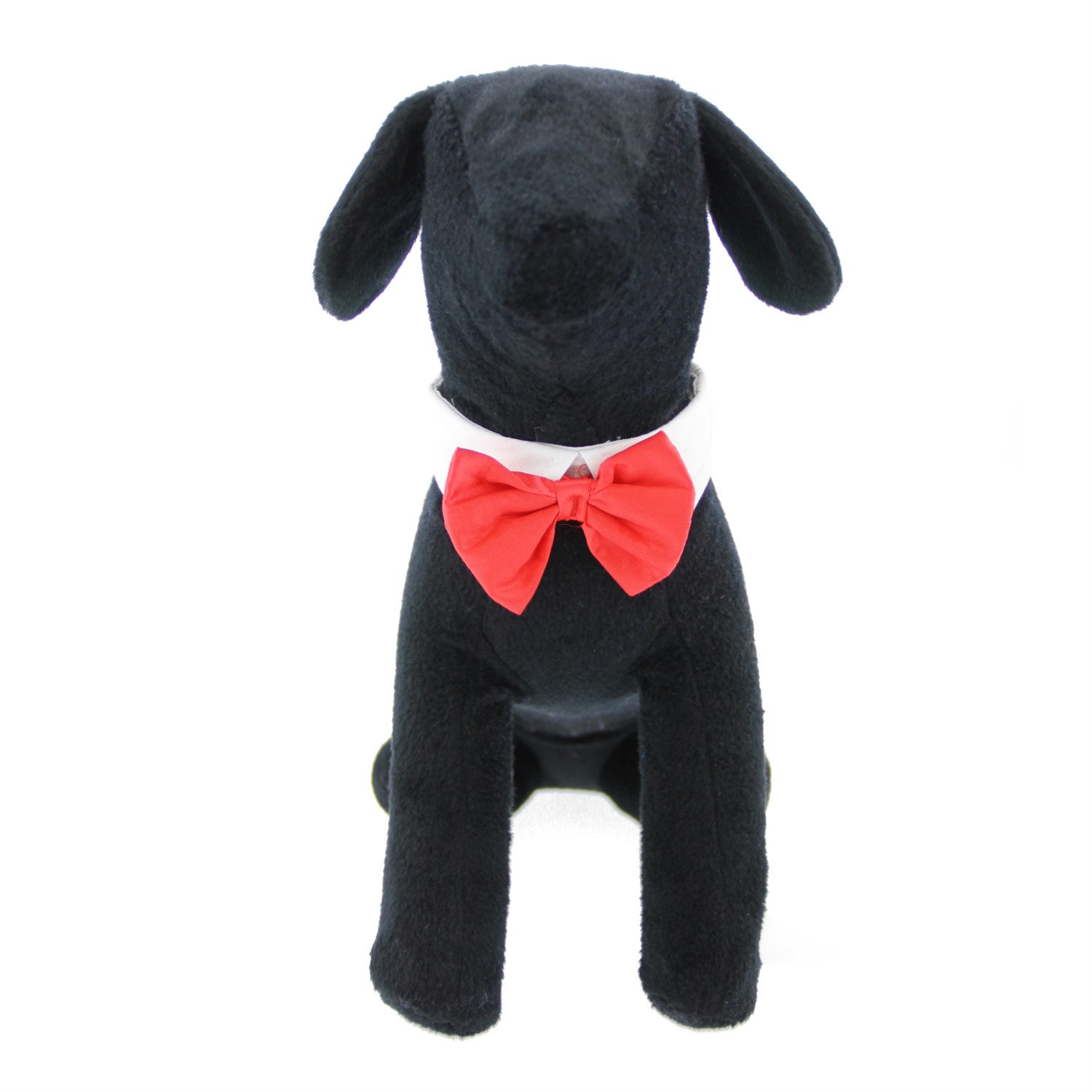 Premium Satin Dog Bow Tie & Collar Set - Adjustable Red Bowtie for Small Medium Large Dogs - Formal Pet Accessories for Weddings, Parties & Photo Shoots