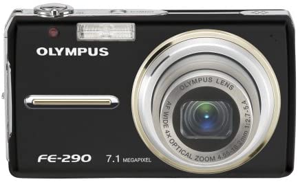 Olympus Stylus FE 290 7MP Digital Camera with 4x Wide Angle Optical Zoom - Black Compact Camera for Travel, Family Photos & Everyday Use