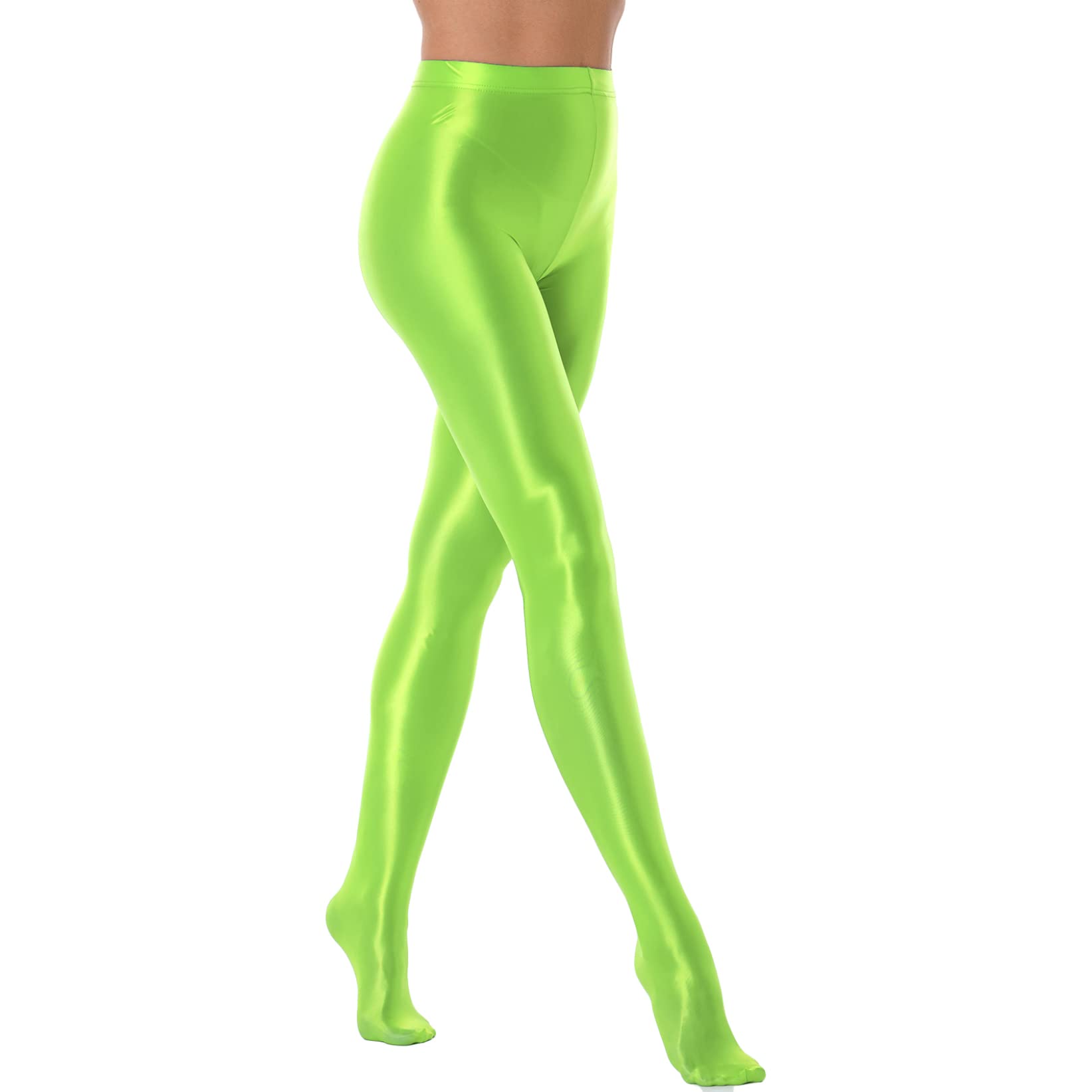 Women's Stretchy Footed Silk Stockings - Shiny Glossy Pantyhose Tights & Leggings for Comfort & Style - Perfect for Office, Parties, and Everyday Wear