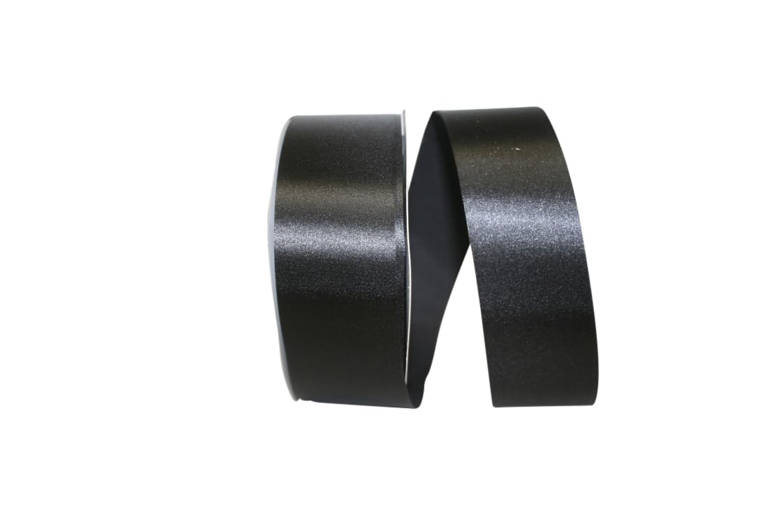Reliant Premium Satin Ribbon - 1-7/8 Inch x 100 Yards, Black - Perfect for Gift Wrapping, Wedding Decorations, DIY Crafts & Hair Bows