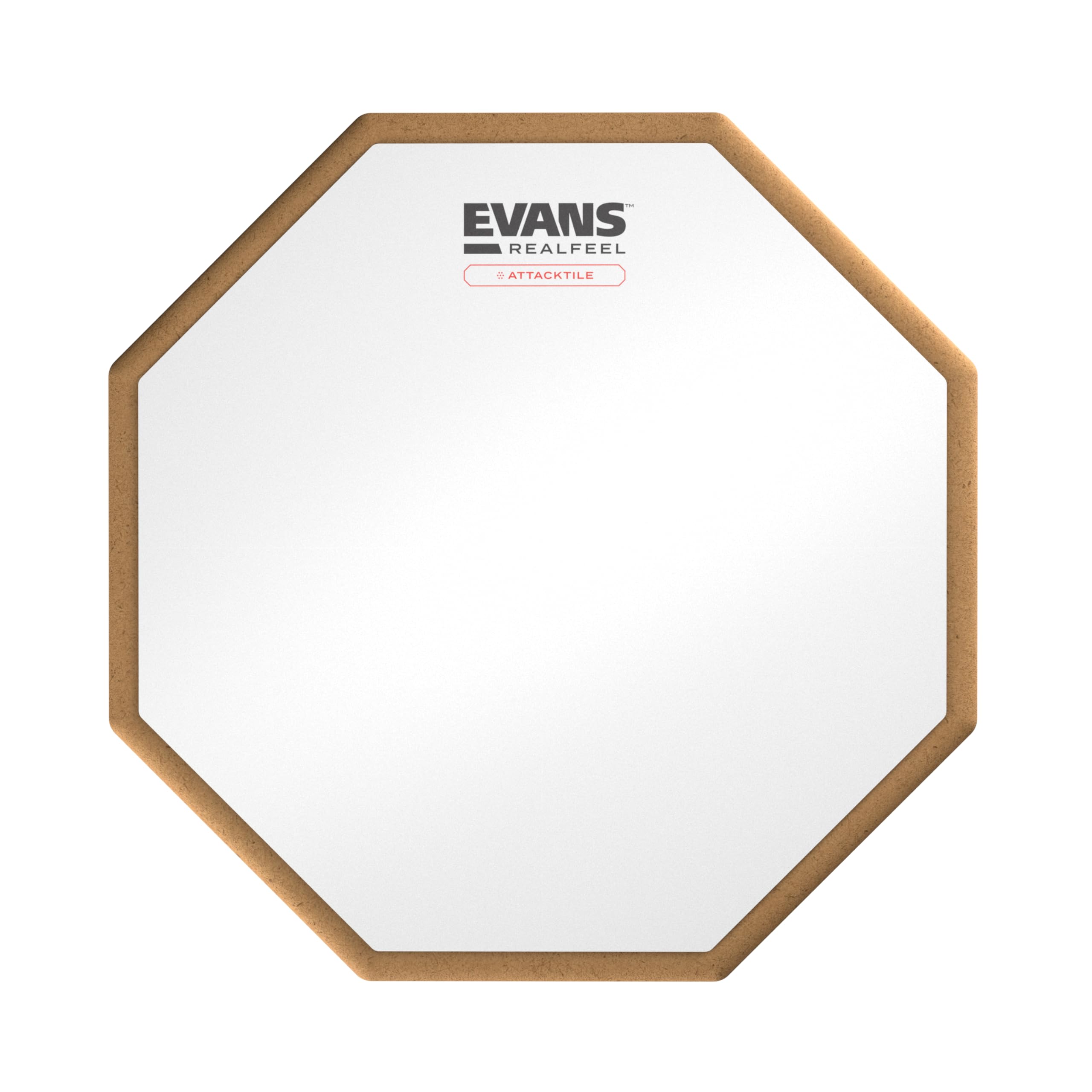 Evans RealFeel Attacktile 10-Inch Drum Practice Pad - UV Coated Single-Sided Drum Pad for Quiet Practice, Drumming Exercises & Home Studio Use