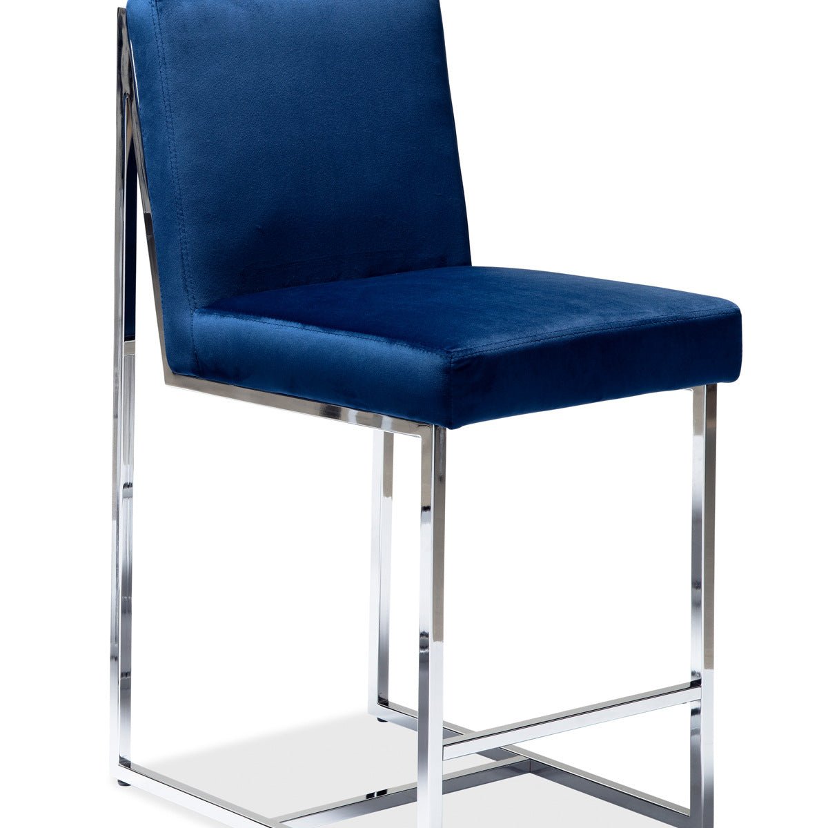 Amorra Blue Counter Height Bar Stools Set of 2 - Modern Kitchen Island Chairs for Breakfast Nook, Dining Room & Home Bar Seating