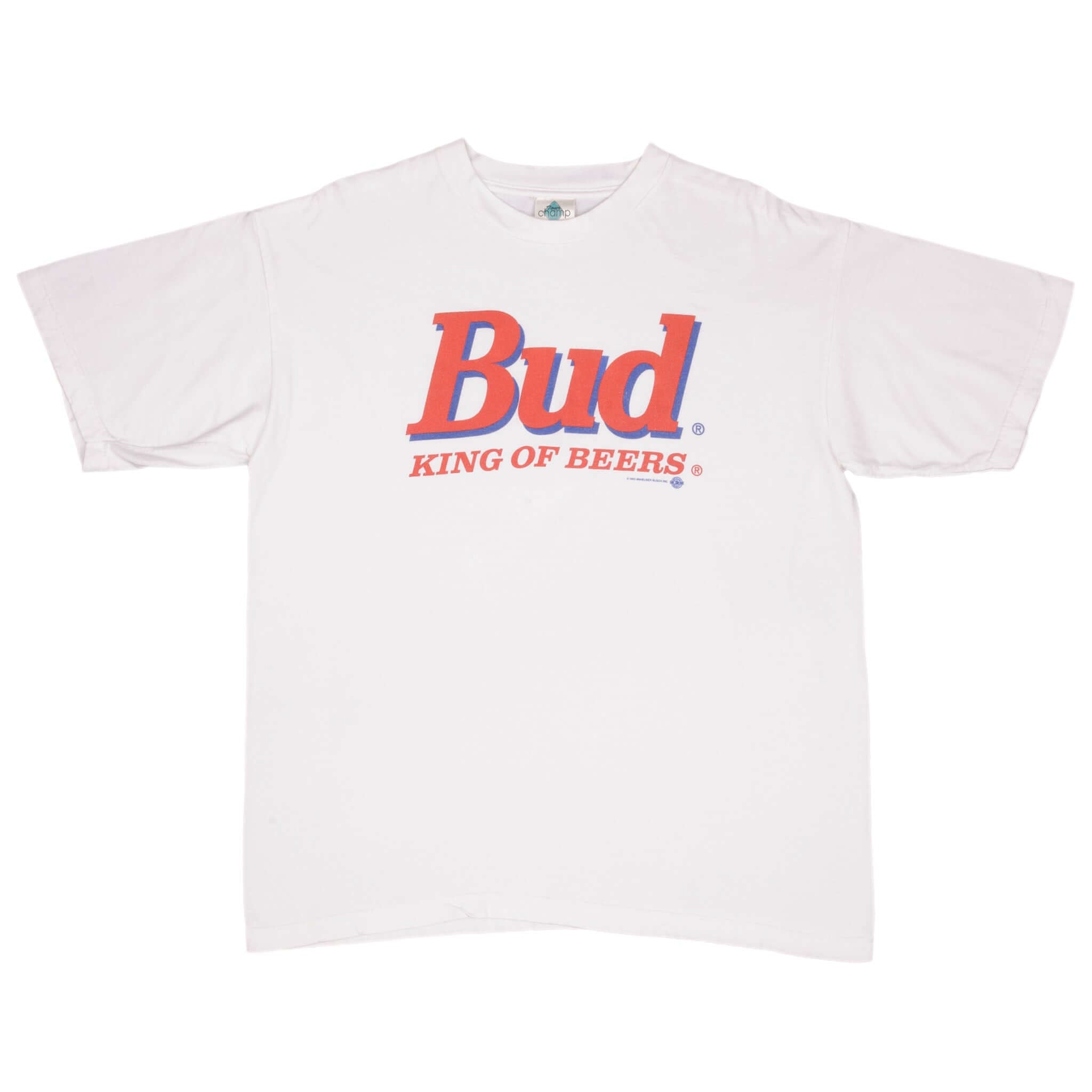 Vintage 1993 Budweiser King of Beers T-Shirt XL - Retro Beer Lover Gift for Men, Perfect for Parties, Concerts & Casual Wear