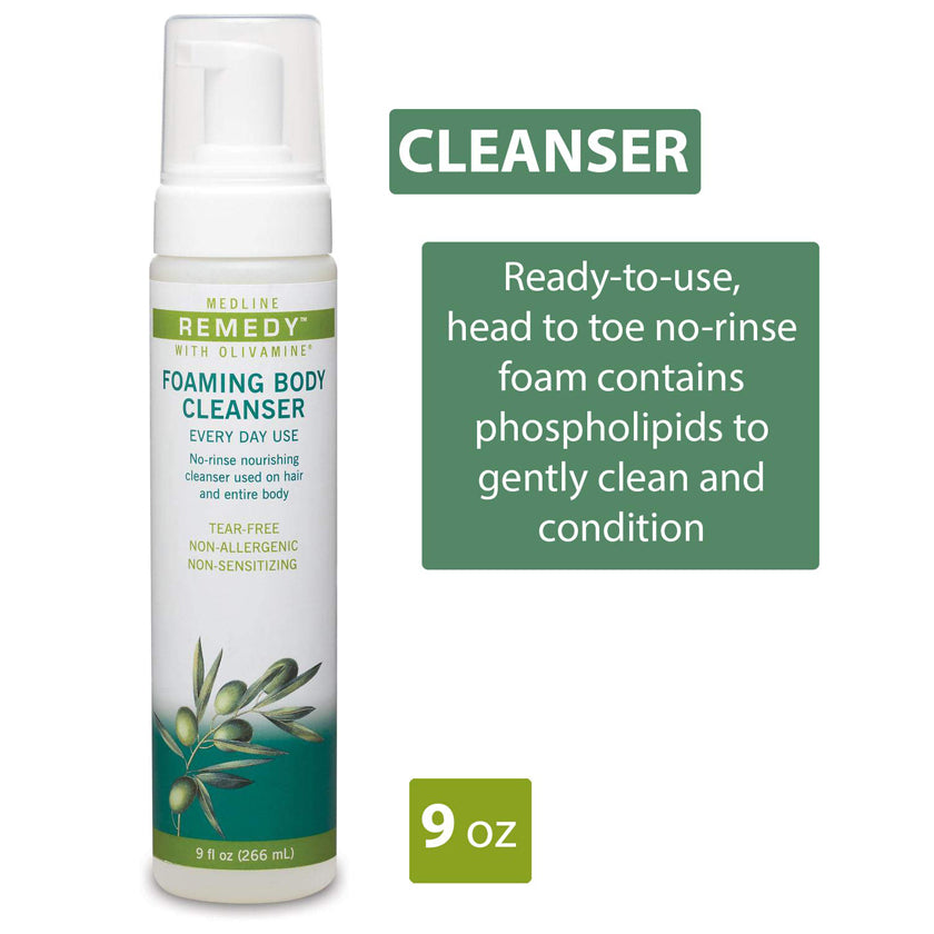 Remedy 4-in-1 Foaming Body Wash & Cleanser (9oz) - Gentle Hydrating Shower Gel for Sensitive Skin, Perfect for Daily Use & Post-Workout Refreshment