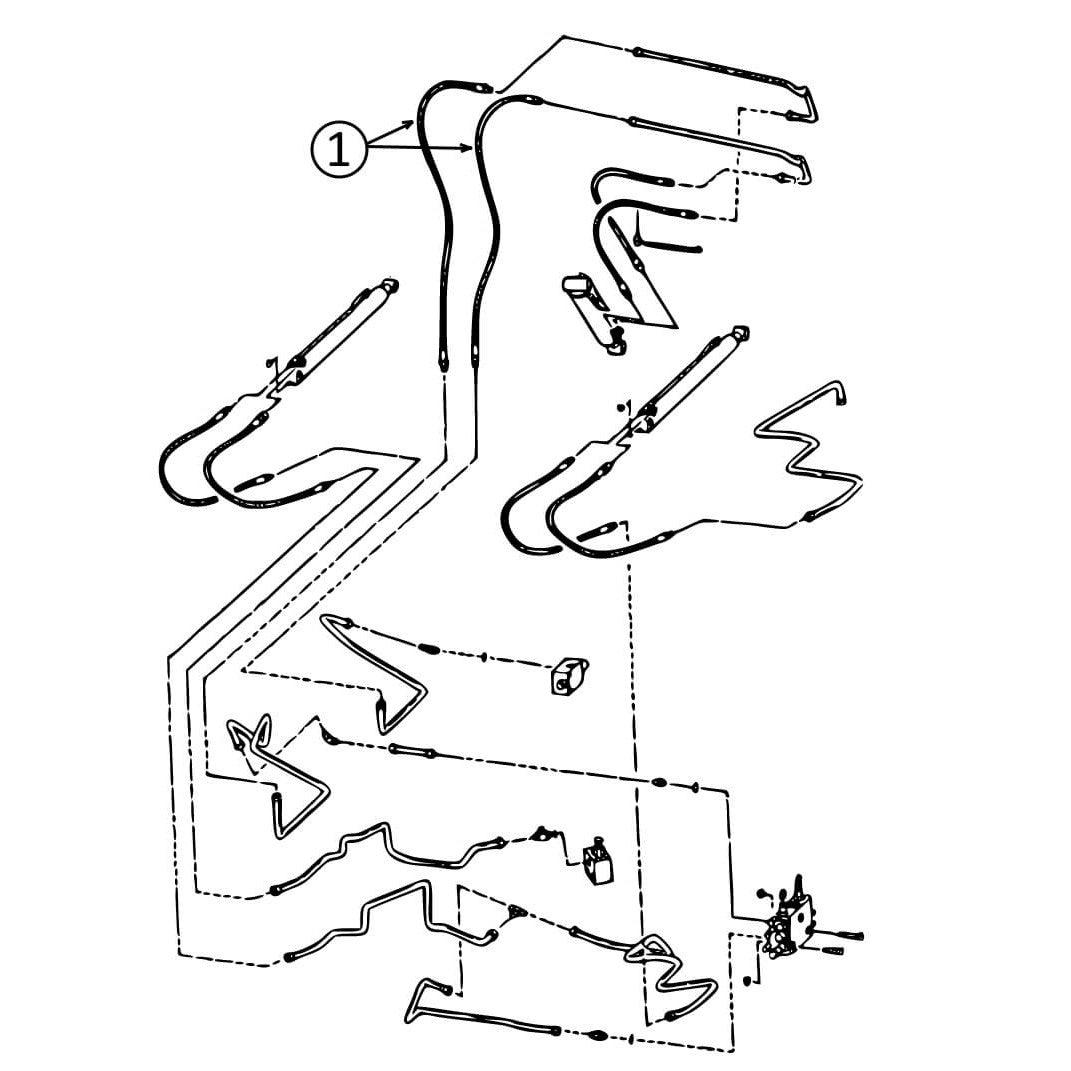 Bobcat 751 751C 751F 751G Skid Steer Loader Hydraulic Hose - Pivot to Tilt Cylinder Replacement Part #1 - Perfect for Construction, Landscaping & Farm Equipment Repairs