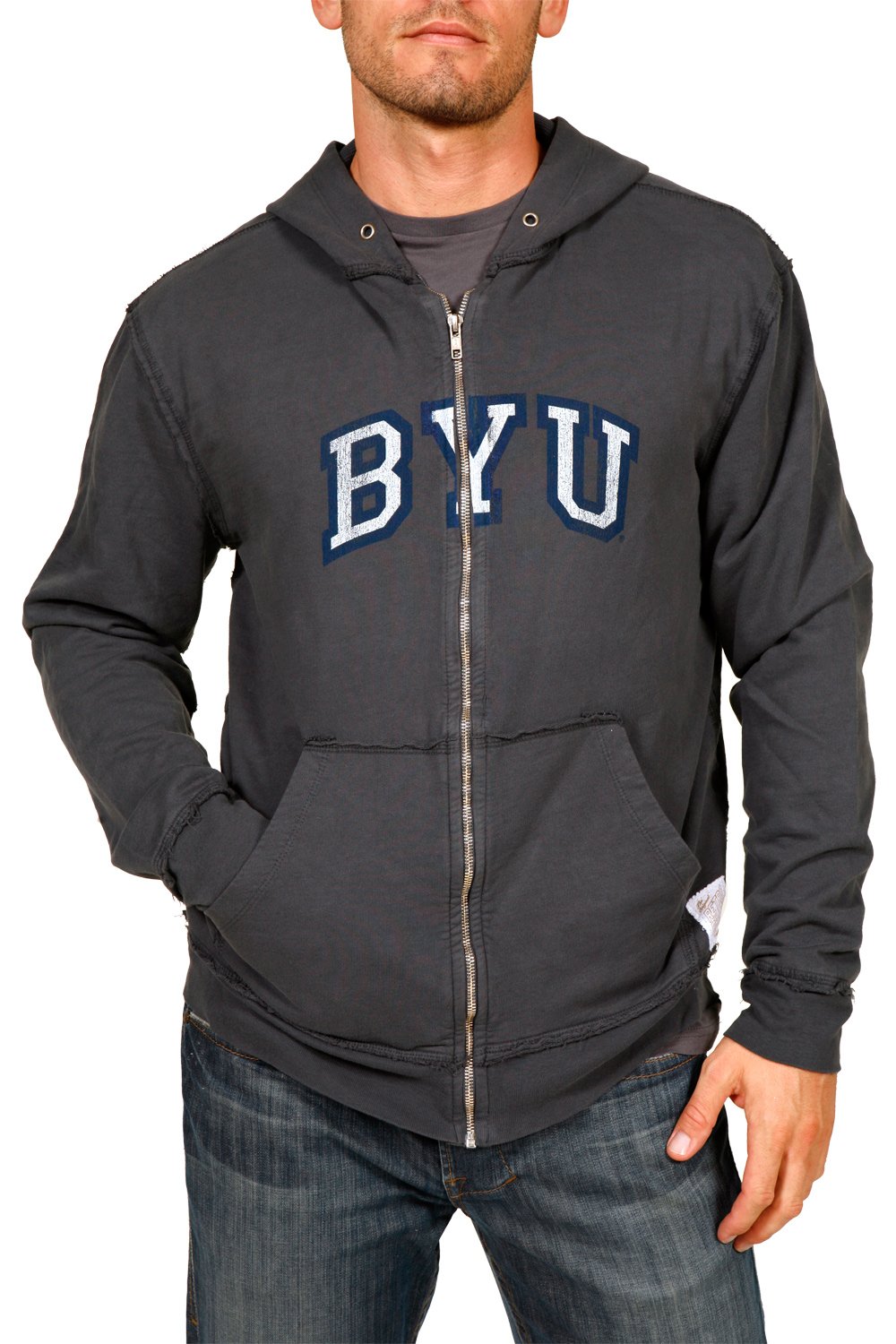 NCAA BYU Cougars Zip-Up Hoodie for Men - Comfortable & Stylish Pullover for Game Day, Casual Wear & Outdoor Activities