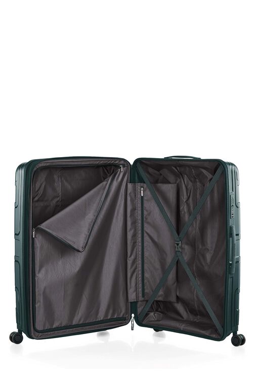 American Tourister Light Max 82cm Large Spinner Suitcase - Varsity Green | Durable Expandable Luggage for Travel, Business Trips & Vacations