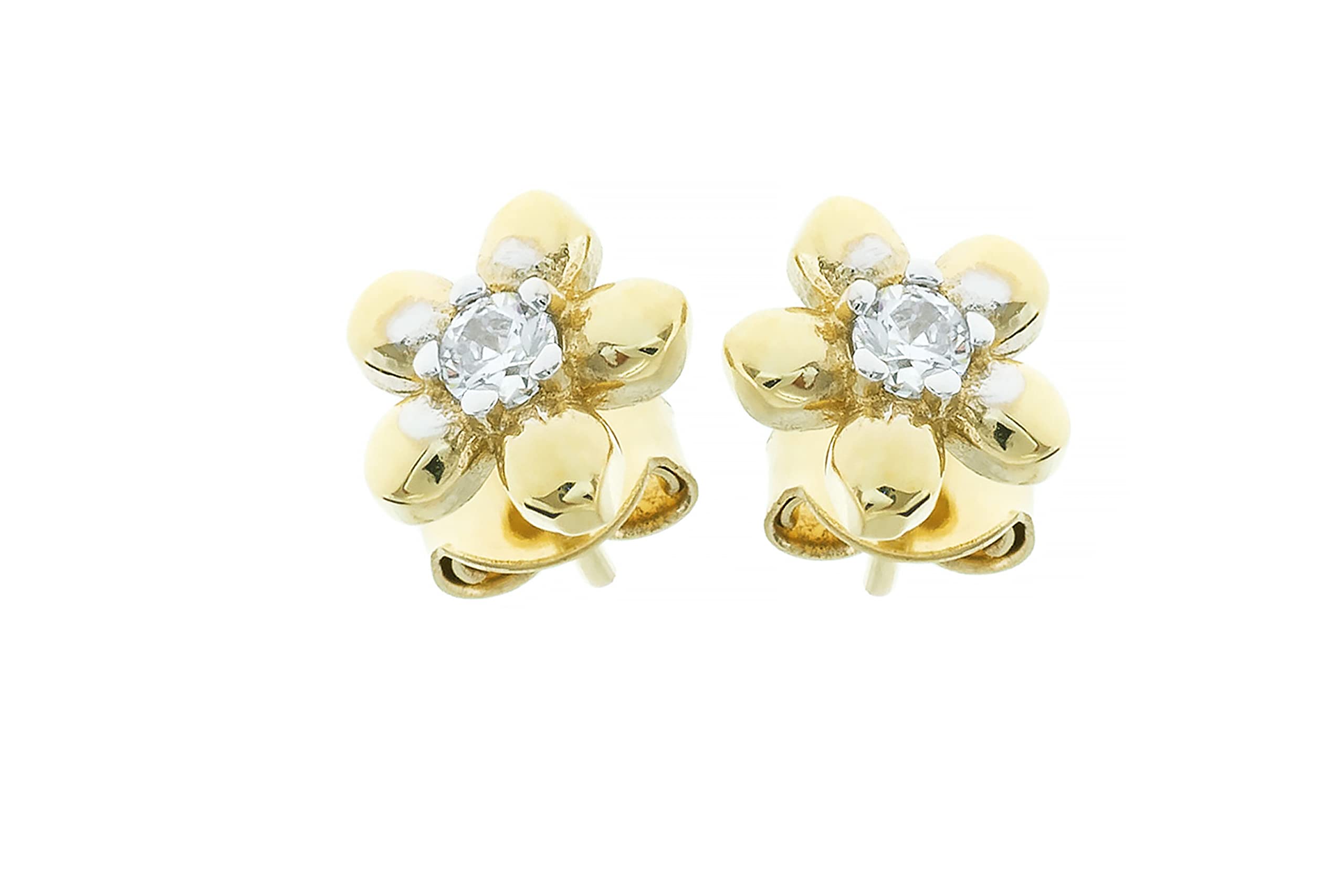 Primrose Stud Earrings in 14K Gold - Kids Collection | Hypoallergenic & Safe for Sensitive Ears | Perfect for Birthdays, First Communion & Special Occasions