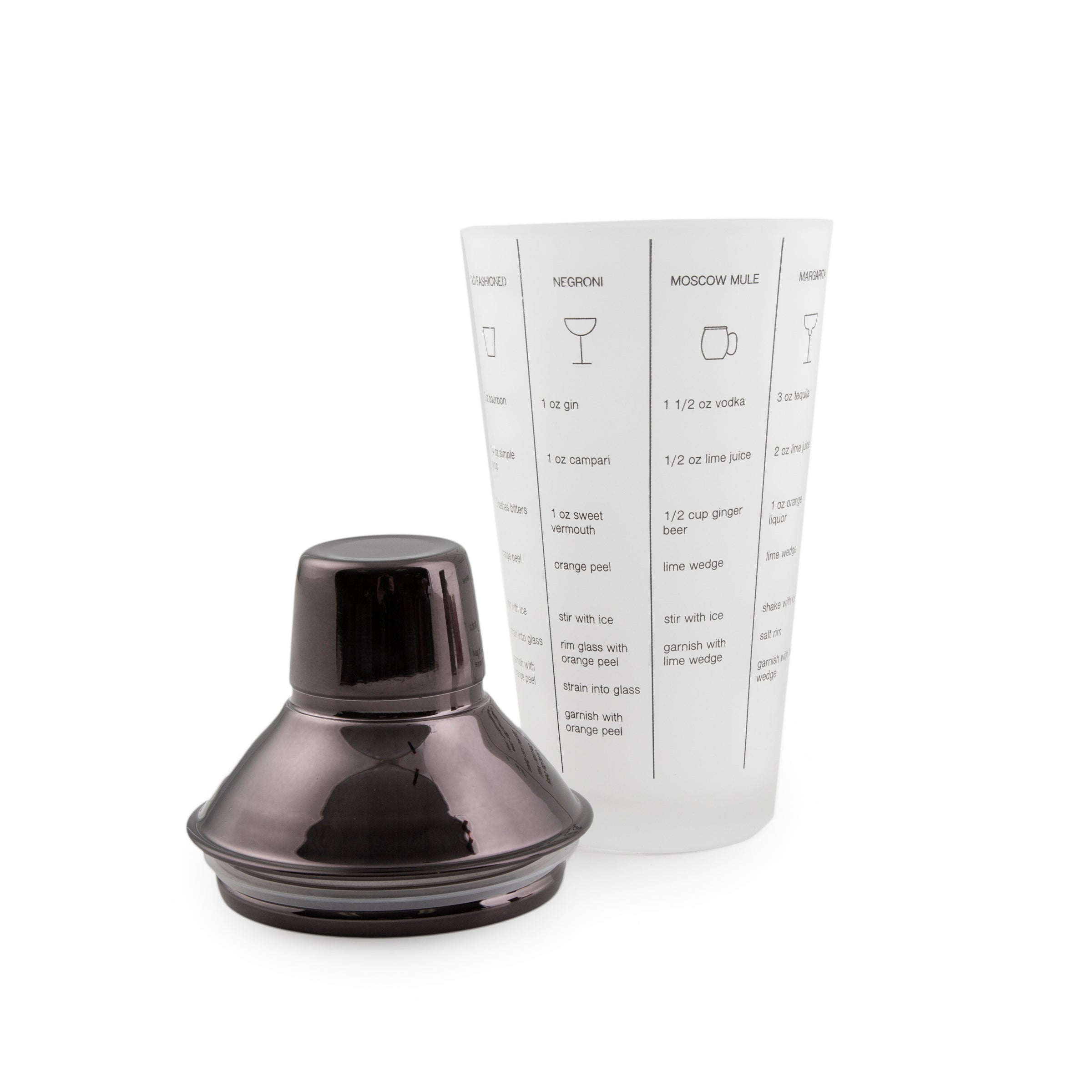 Professional 5-Piece Black Mixology Cocktail Shaker Set - Bar Tools for Home Bartenders & Cocktail Enthusiasts - Perfect for Parties, Home Bars & Mixing Classic Drinks