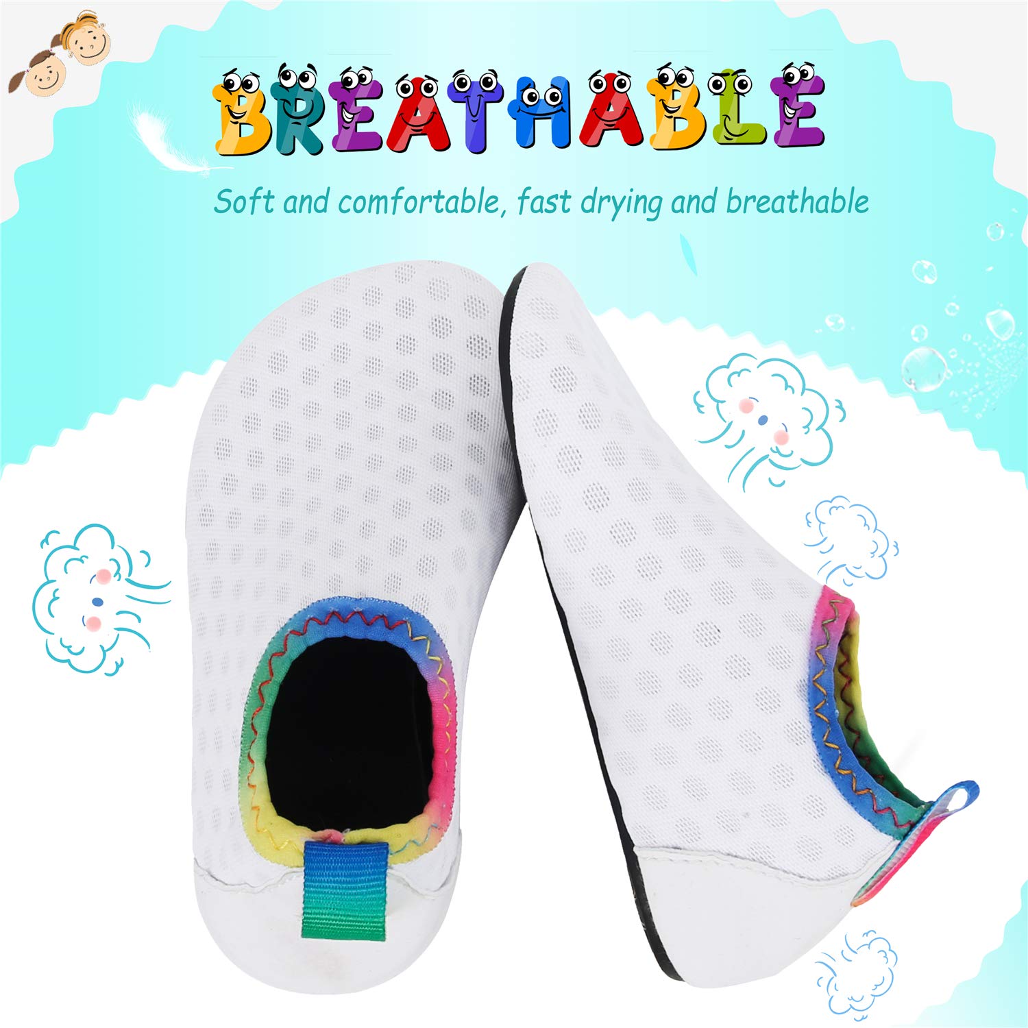 Storeofbaby Baby Boys Girls Quick-Dry Water Shoes | Infant Barefoot Aqua Socks for Swimming, Beach, Pool, and Outdoor Water Activities
