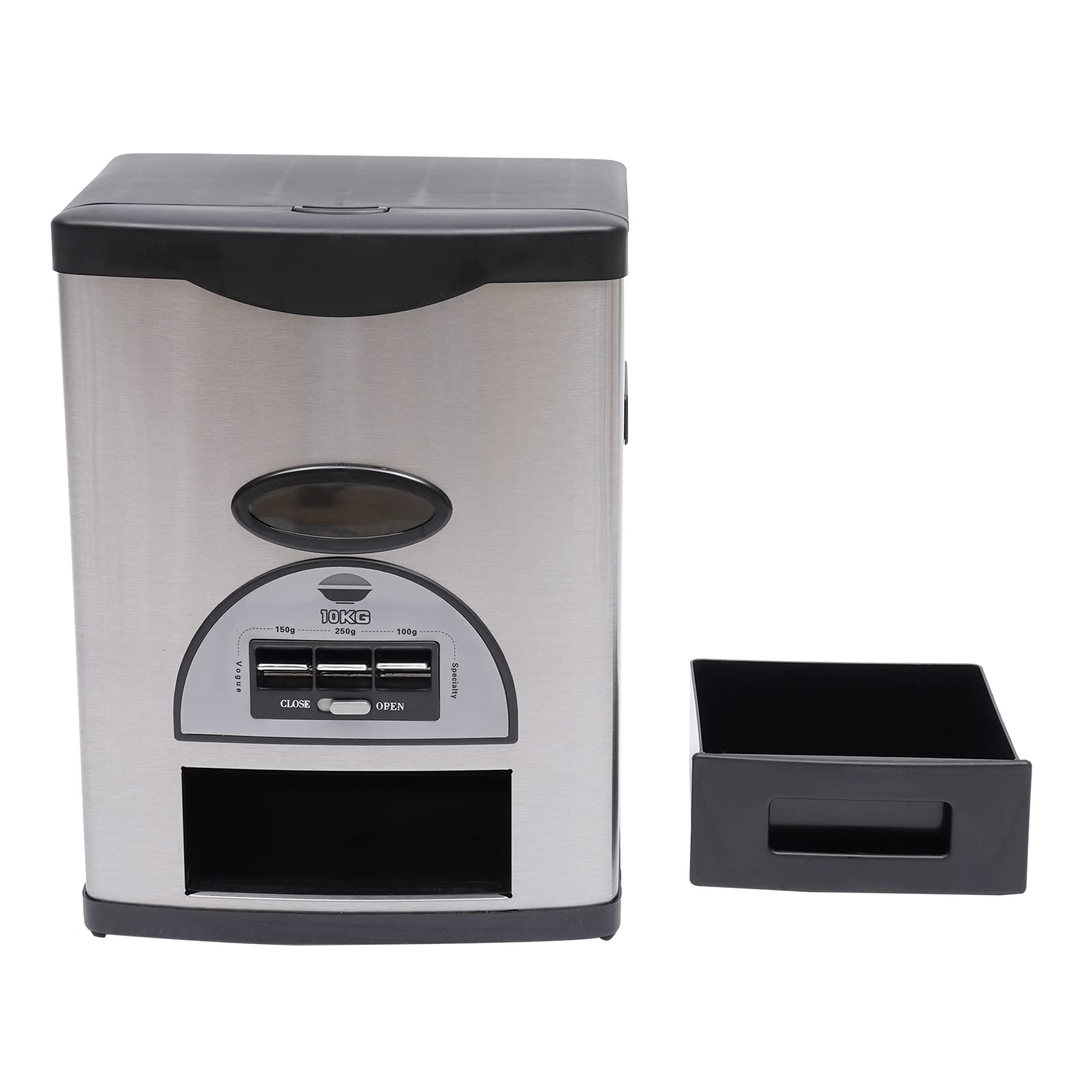 Automatic Rice Dispenser - 10kg/22lb Stainless Steel Rice Storage Container with Measuring Cup | Perfect for Rice Cooker, Kitchen Organization & Bulk Food Storage | Ideal for Home, Restaurant & Meal Prep